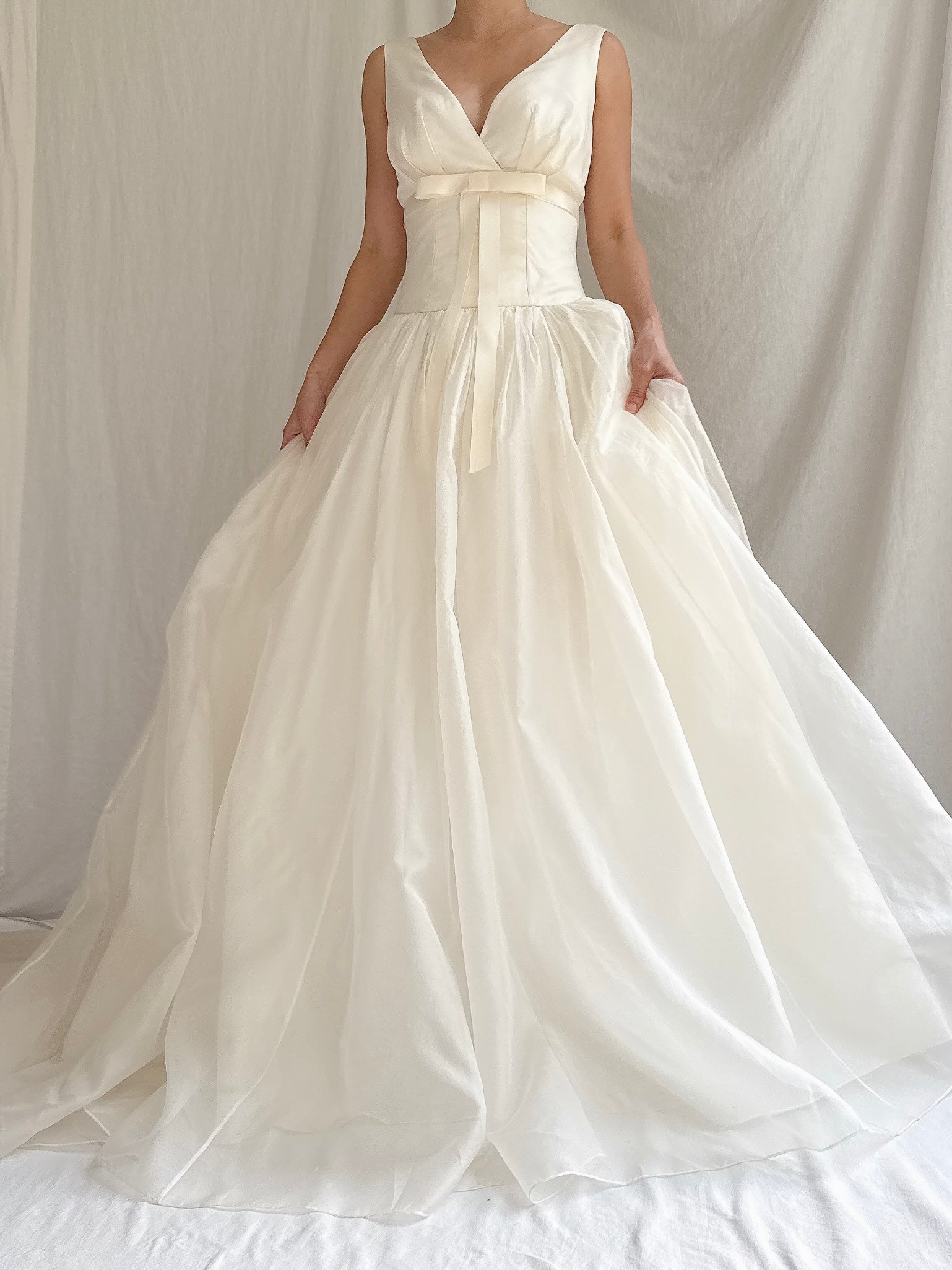 Vintage Silk Organza Gown - S