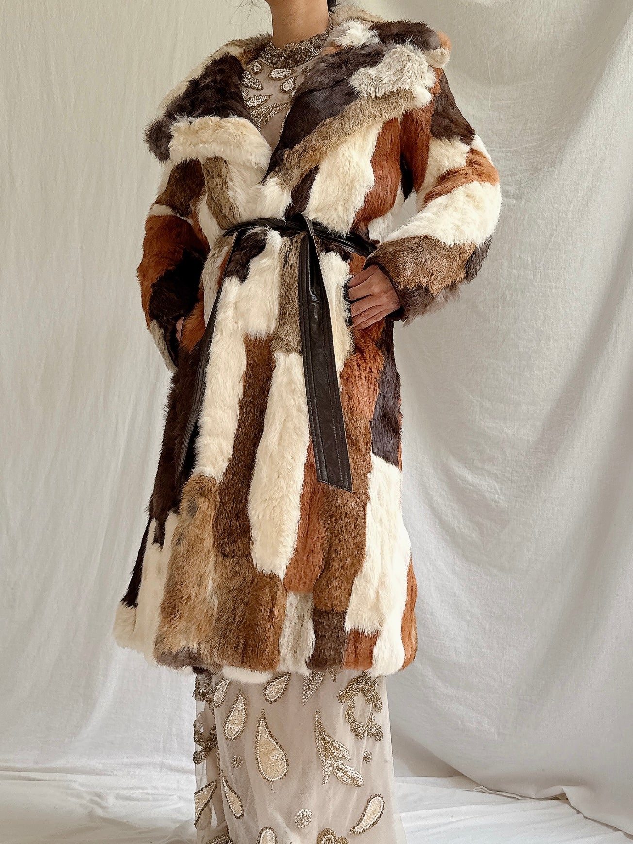 Vintage Stitched Fur Coat
