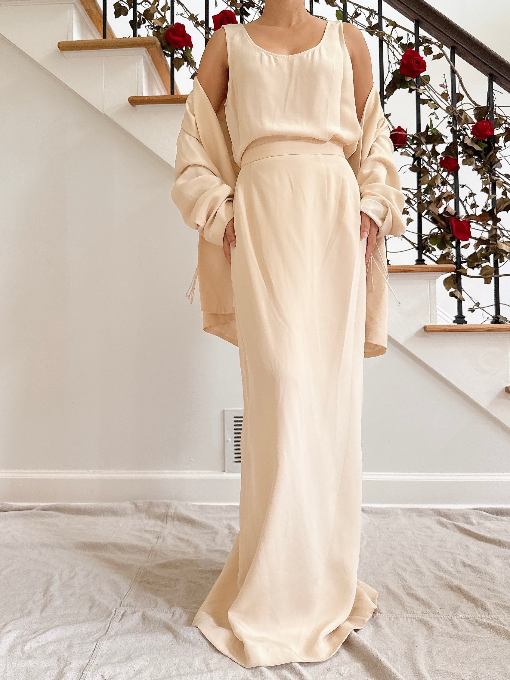 Vintage Magali Silk 3-Piece Set - Size US 8