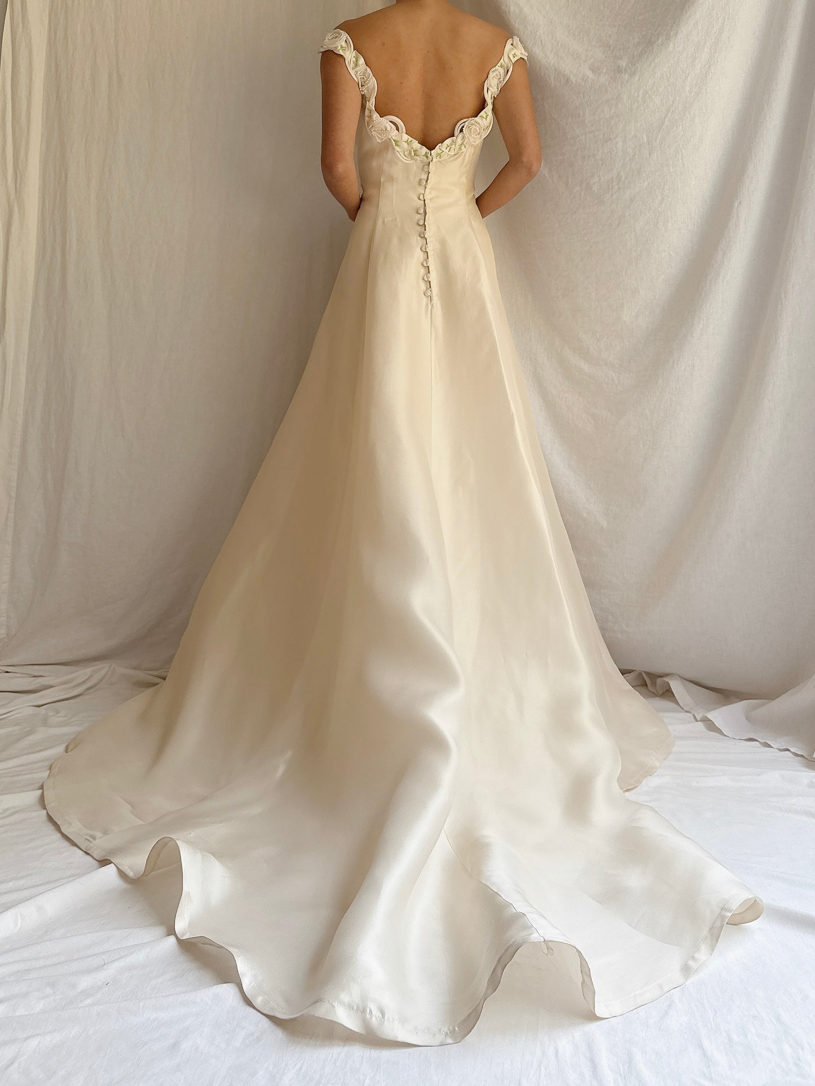 Vintage Aimee Atelier Silk Organza Gown - S