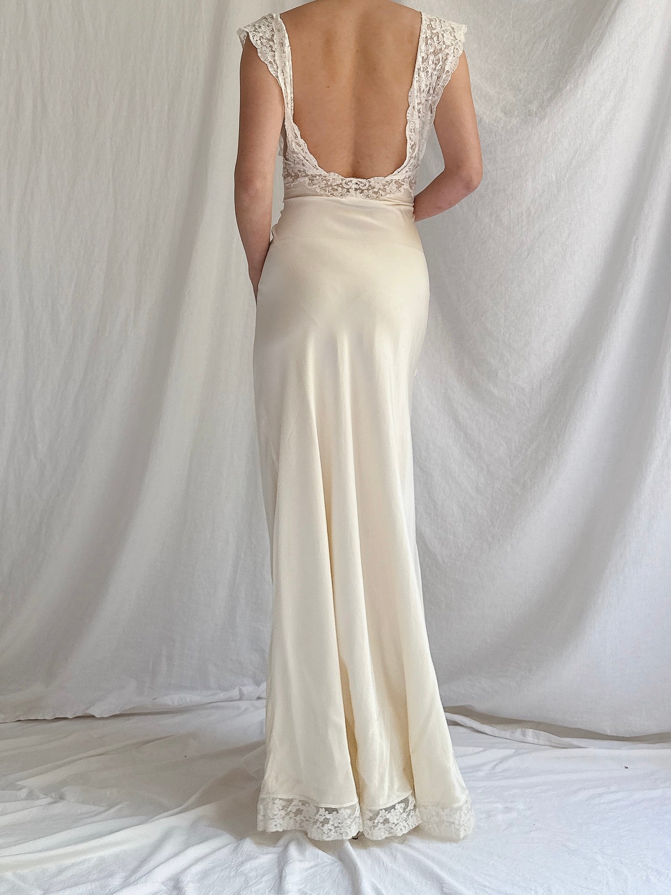 1930s Rare Fischer Silk Slip Dress - XS/S
