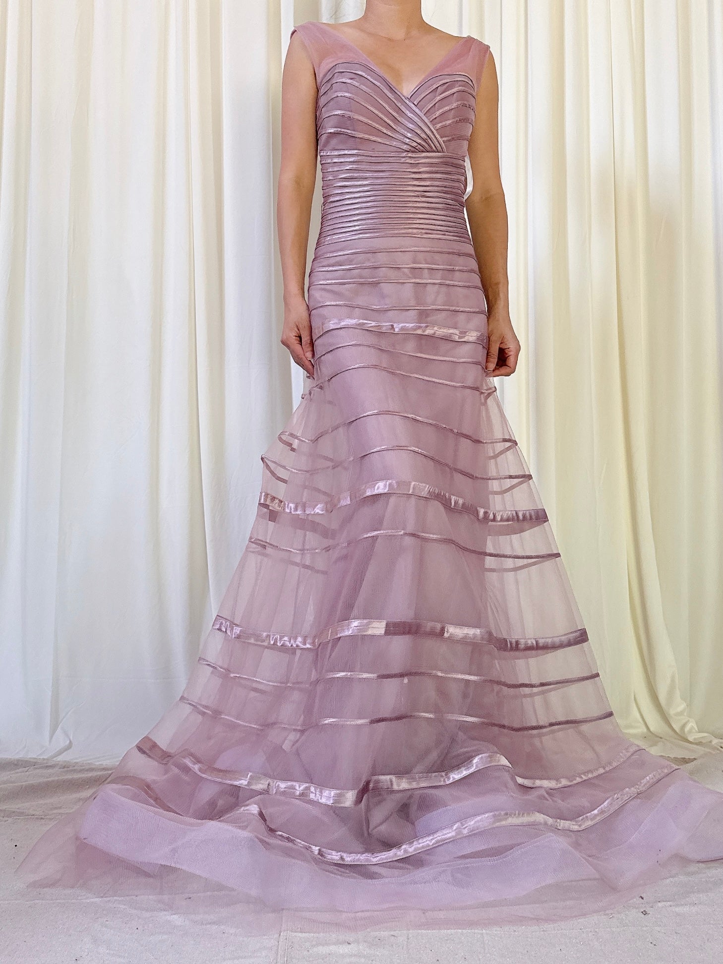 Vintage Purple tulle Montage Dress - L/12