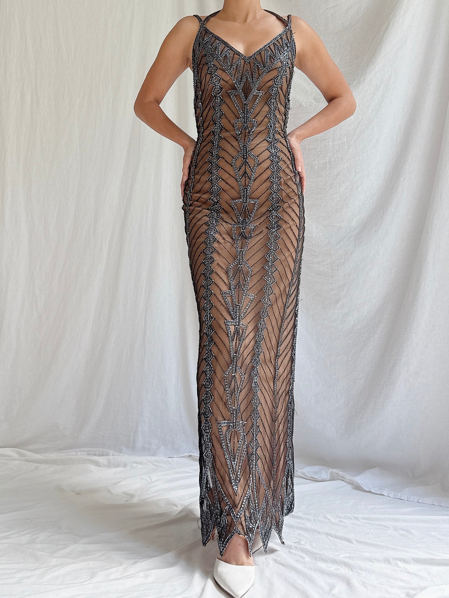 1980s Silk Beaded Jacket/Mini-Dress - M | G O S S A M E R 1980s Silk Beaded Jacket/Mini-Dress - M | G O S S A M E R