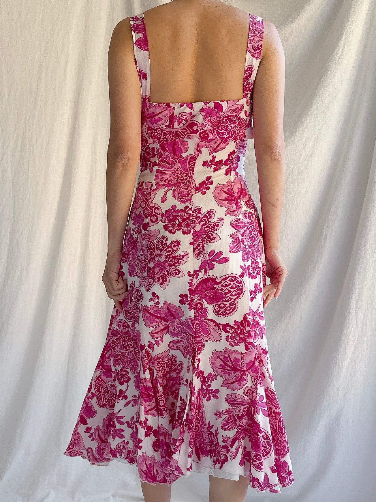 Vintage Silk Paule Vasseur Floral Dress - M/44