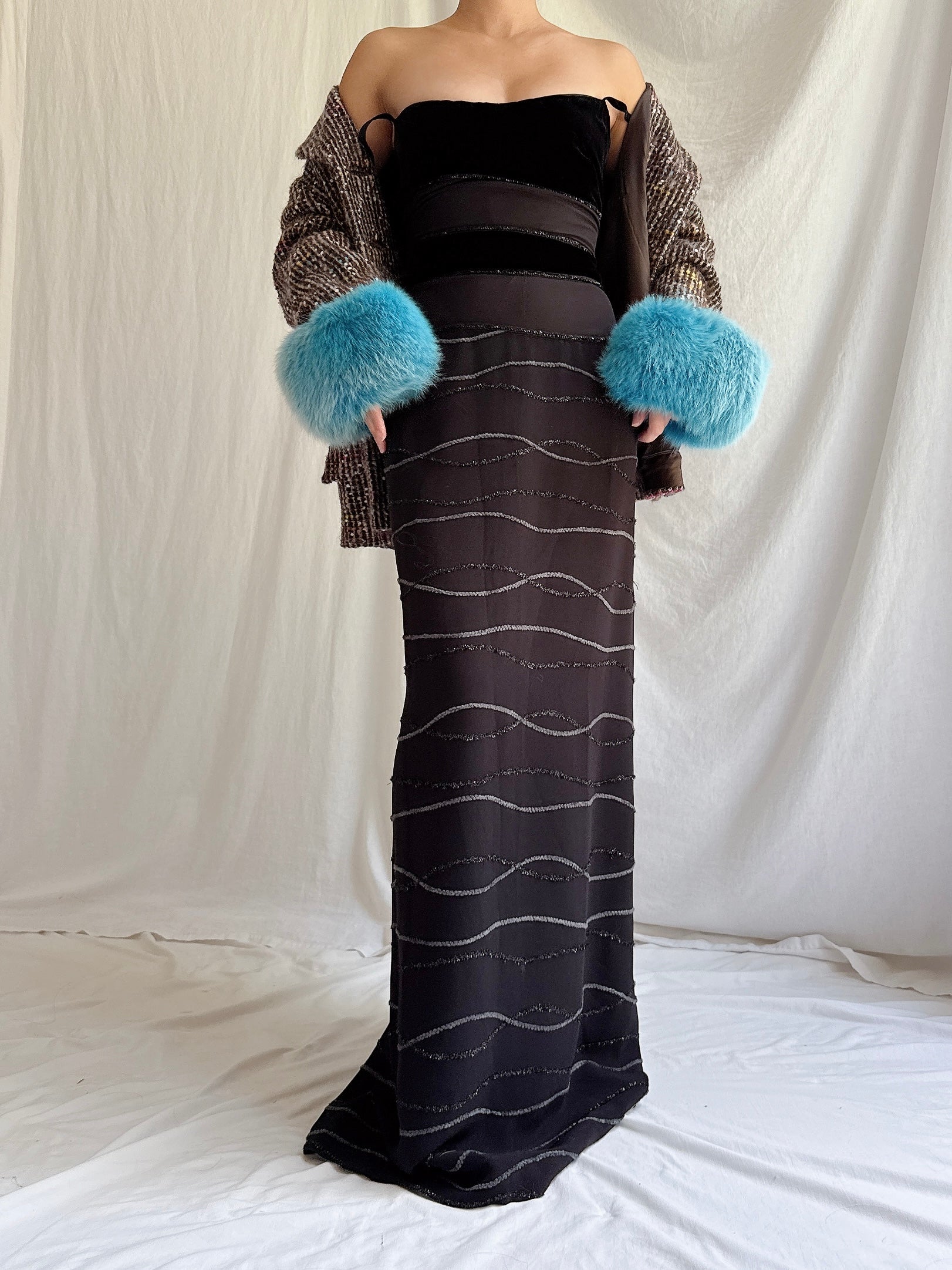 Vintage Tweed and Fox Fur Trim Jacket - M