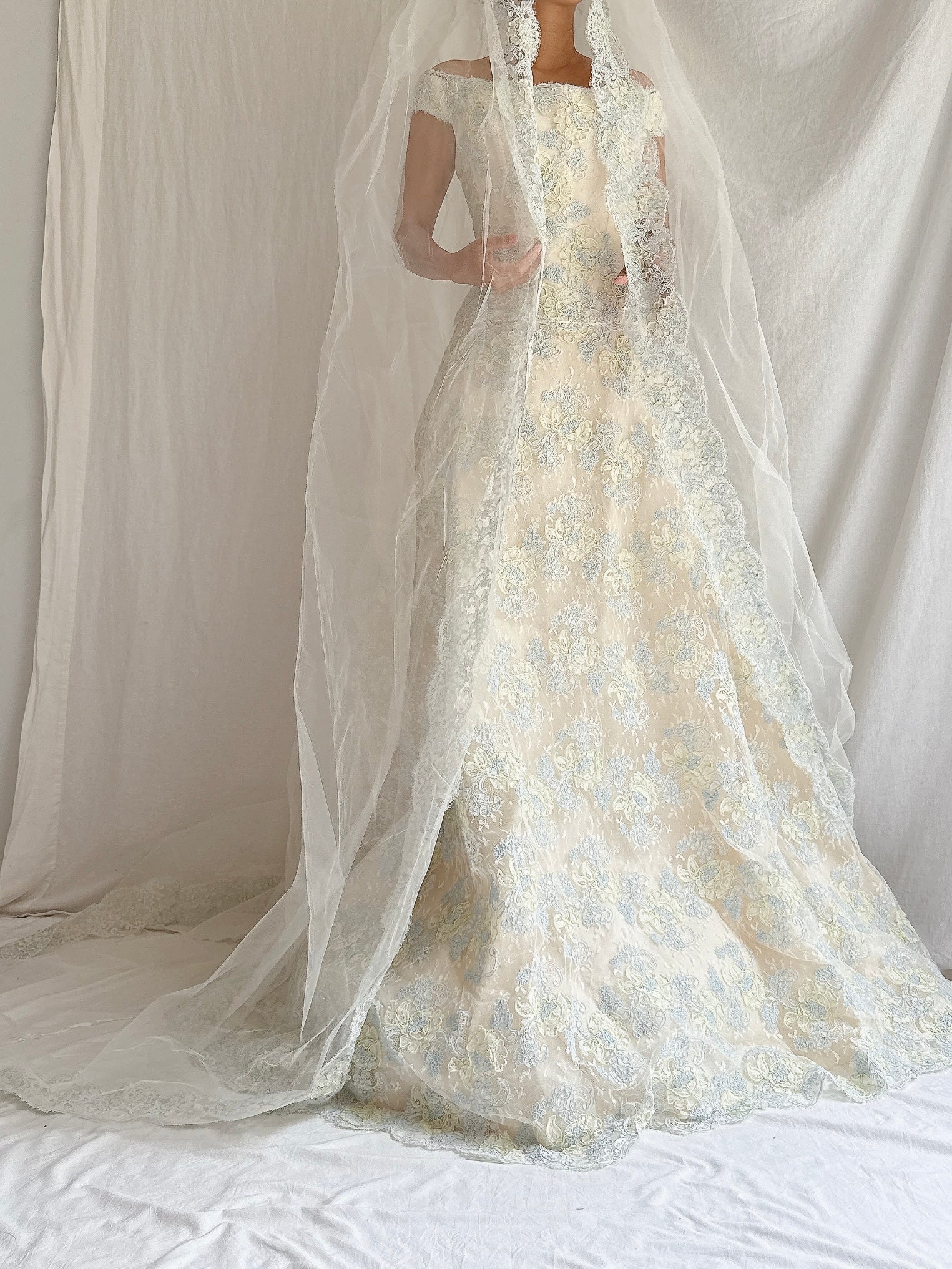 Vintage Aimee Atelier Couture Alencon Lace 3-Piece Set - L/IT 46