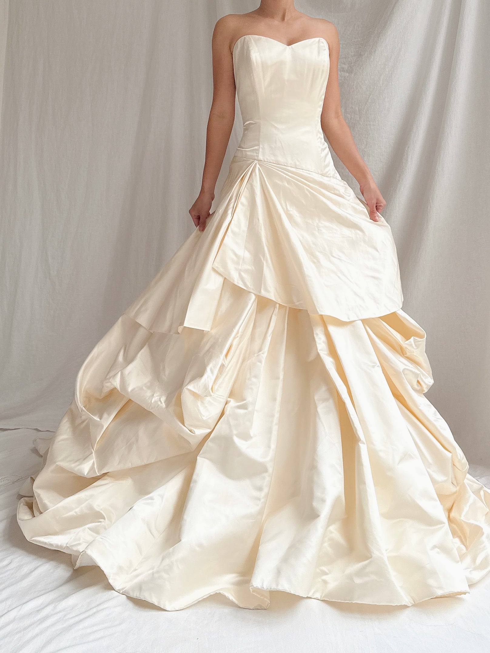 Vintage Silk Draped Gown - M/10