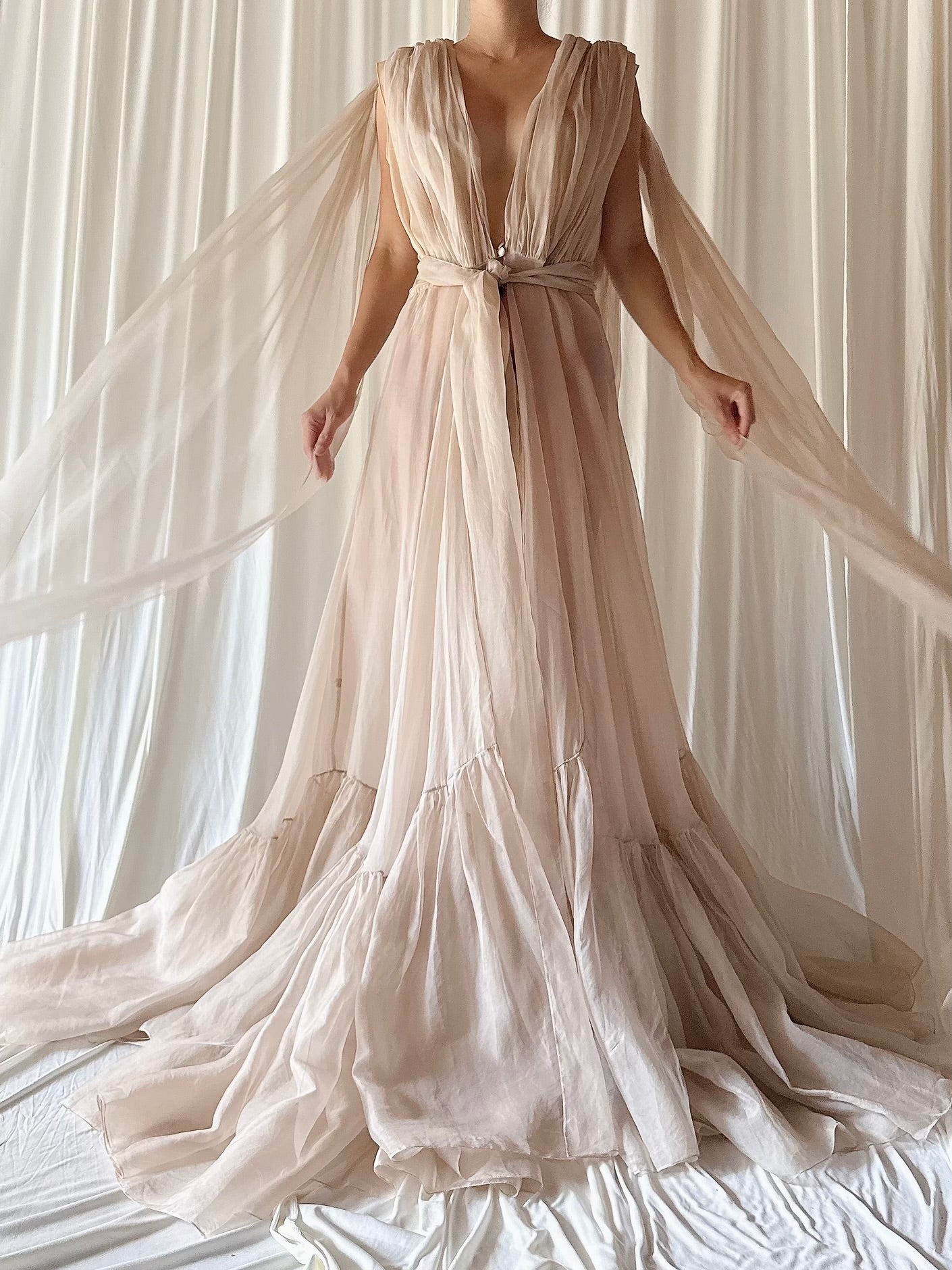 Silk Organza Sheer Gown - OSFM