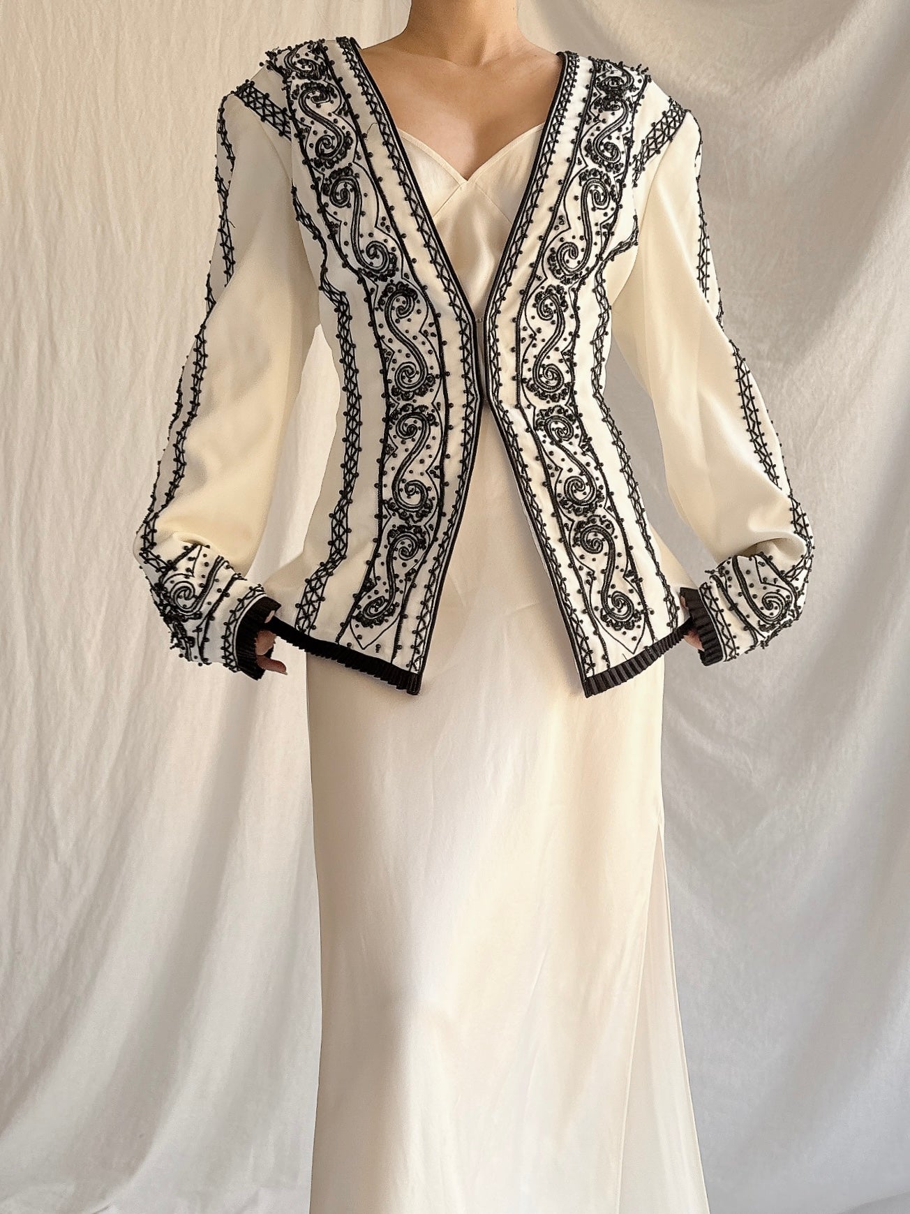 Vintage Oleg Cassini Beaded Blazer - M