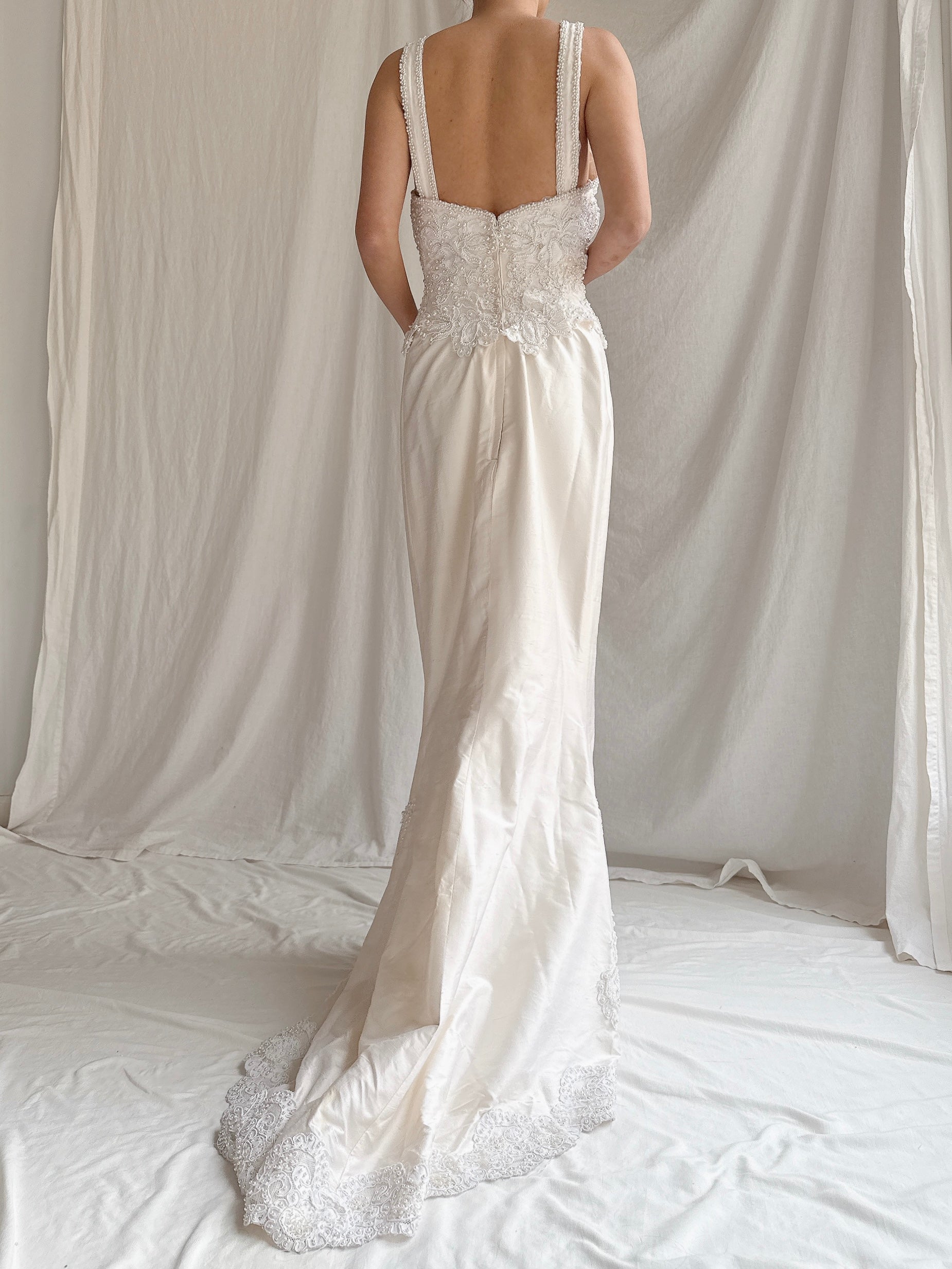 1990s Christos Silk 2-Piece Shift Dress - S