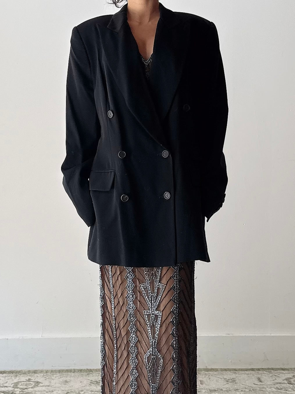 Vintage Jasper Conran Double Breasted Jacket - UK14/US 12