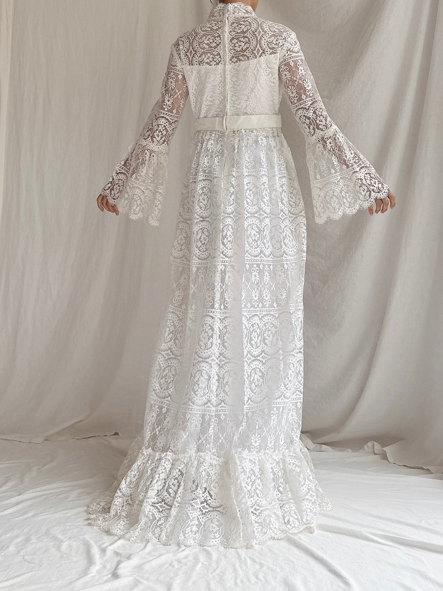 1970s Crochet Column Dress - S