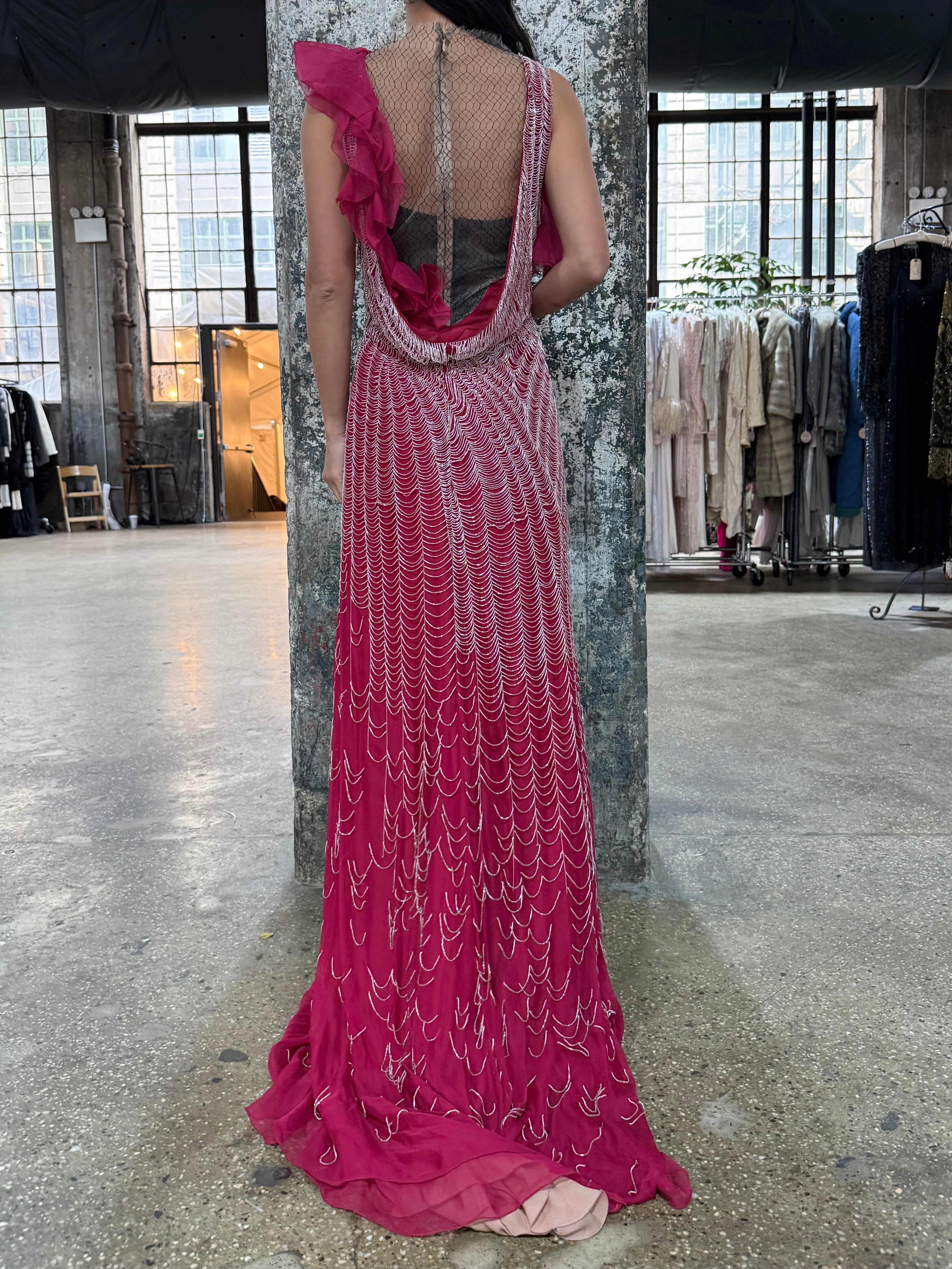 Vintage Valentino Silk Gown - S