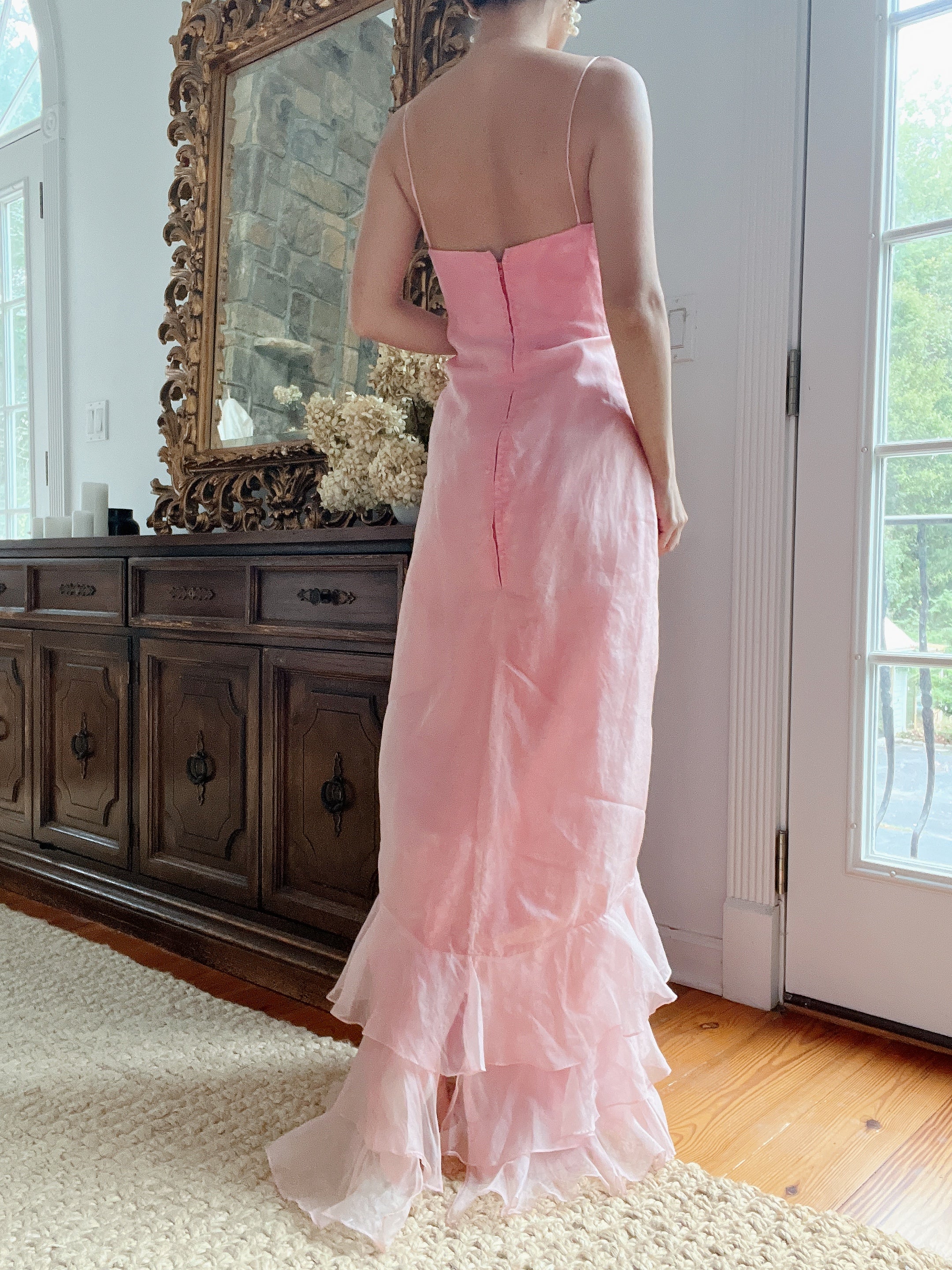 1960s Pink Organza Dress - XS/S