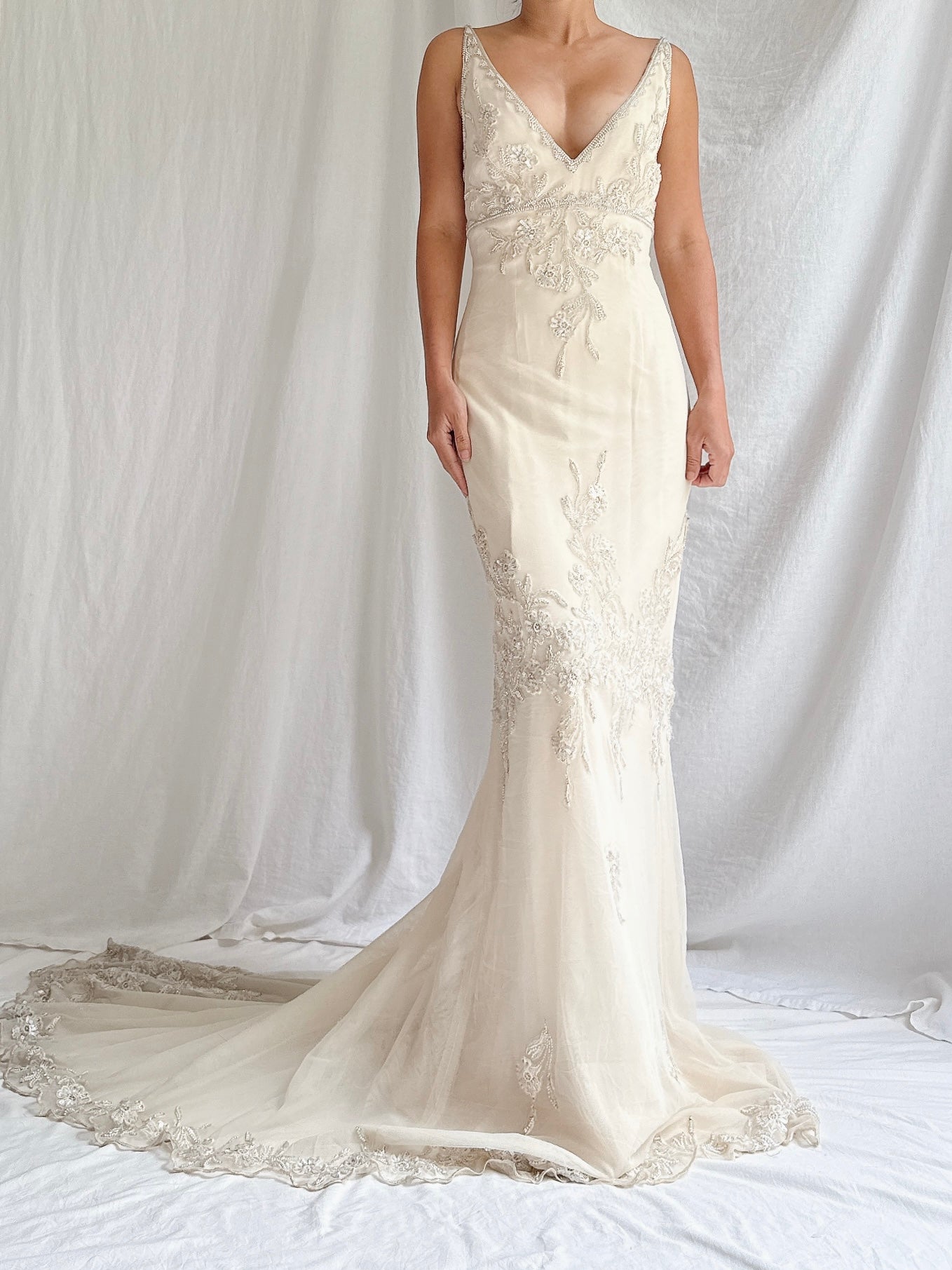 Vintage Liancarlo Couture Silk and Tulle Gown - M/6
