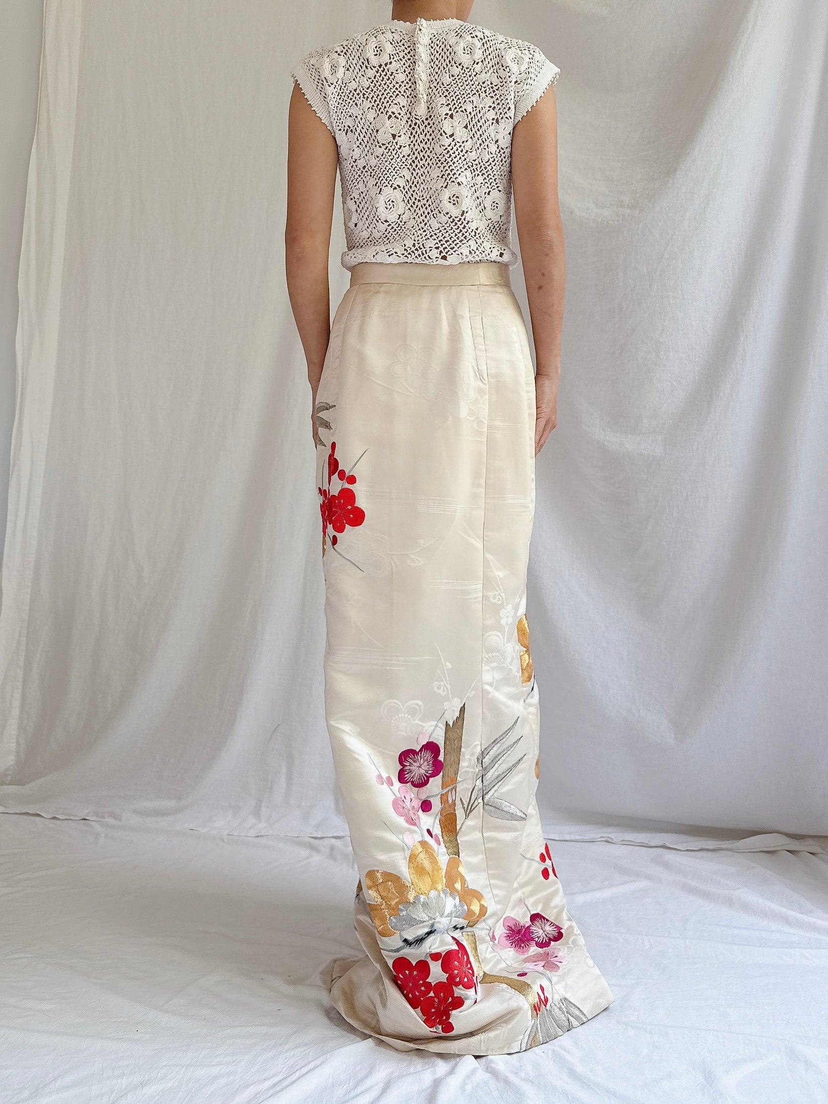 Vintage Silk Skirt - XS/S