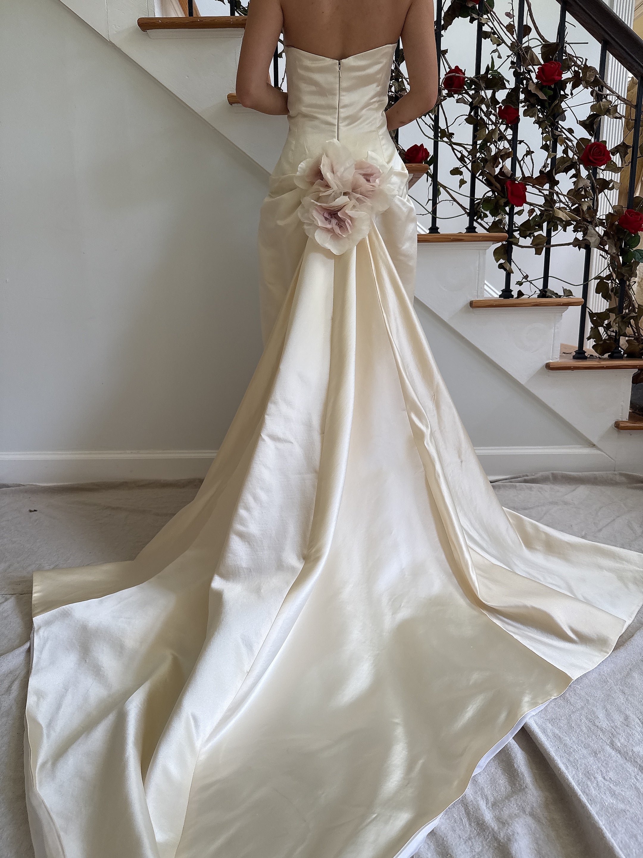 Vintage Ulla-Maija Silk Strapless Gown - M