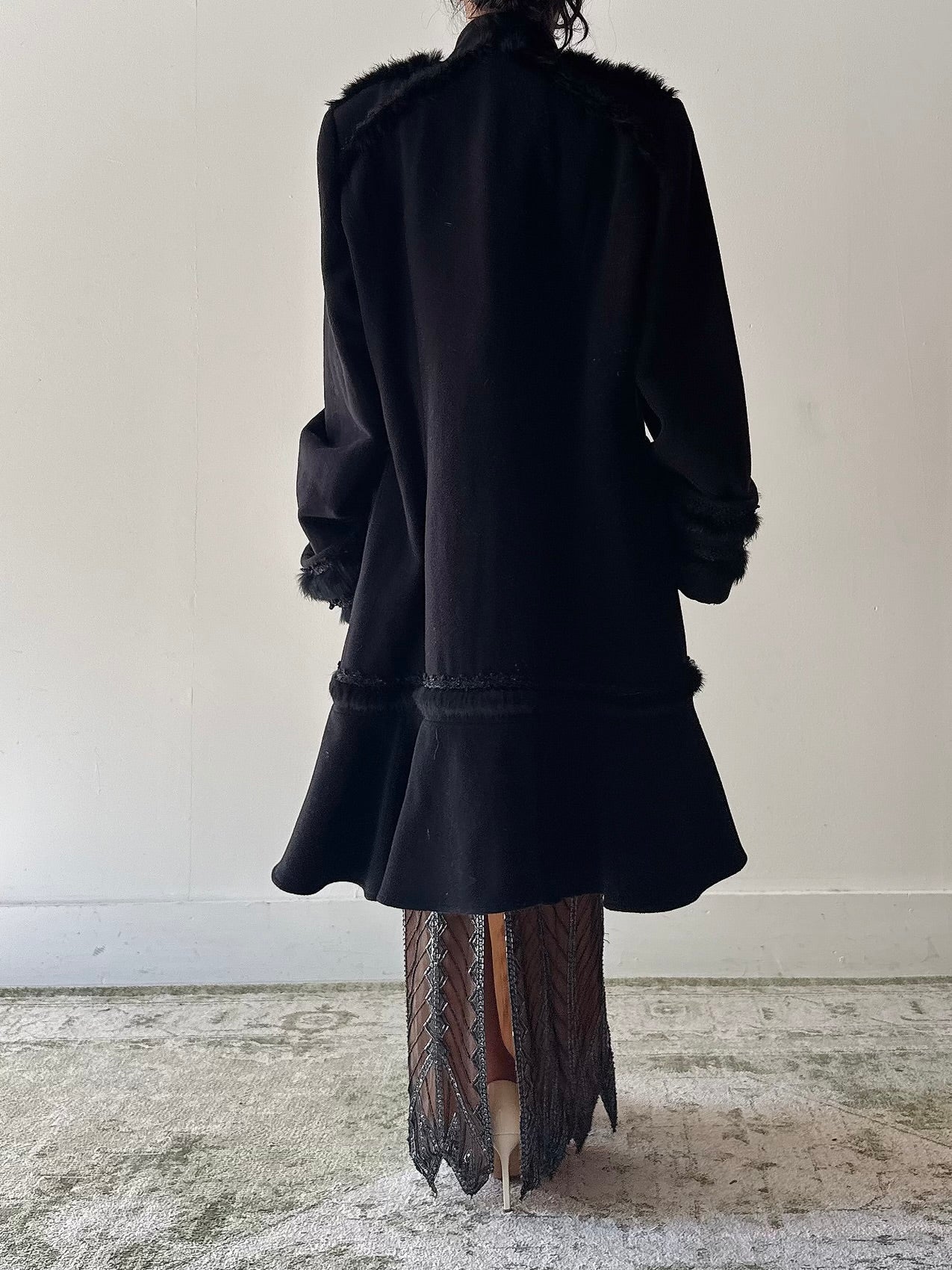 Vintage Cottonade Paris Wool Coat - L