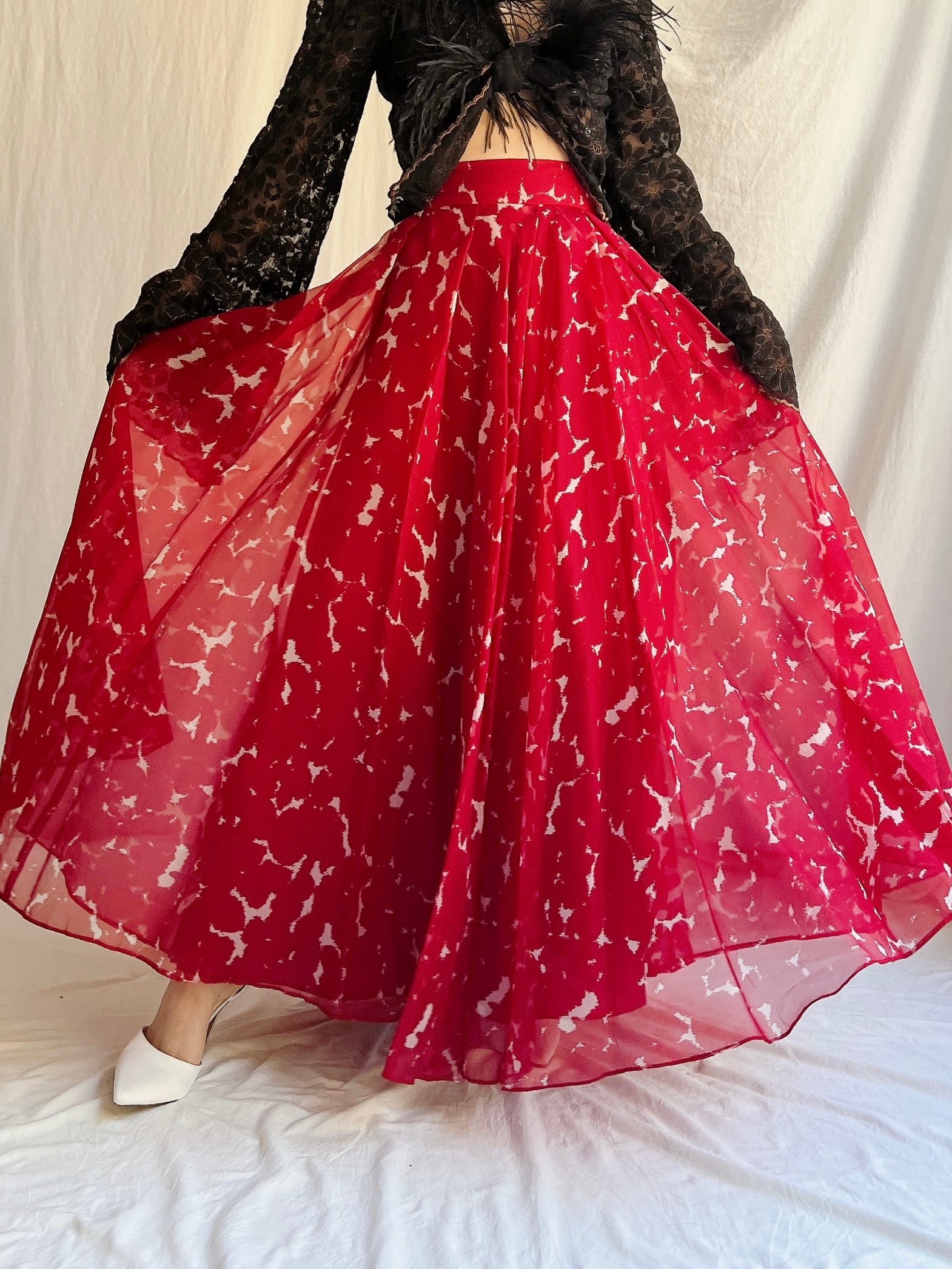 Vintage Petrovitch & Robinson Silk Organza Skirt - M/L