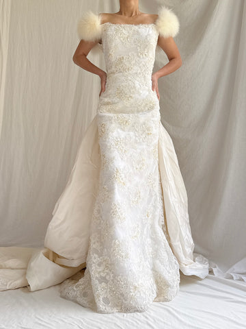 Vintage Carmela Sutera Couture Lace 2-Piece Set - M