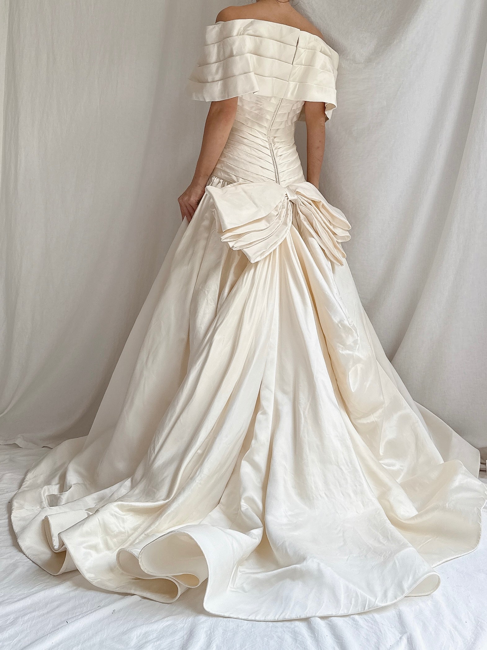 Vintage Scaasi Silk Off-the-Shoulder Gown - S