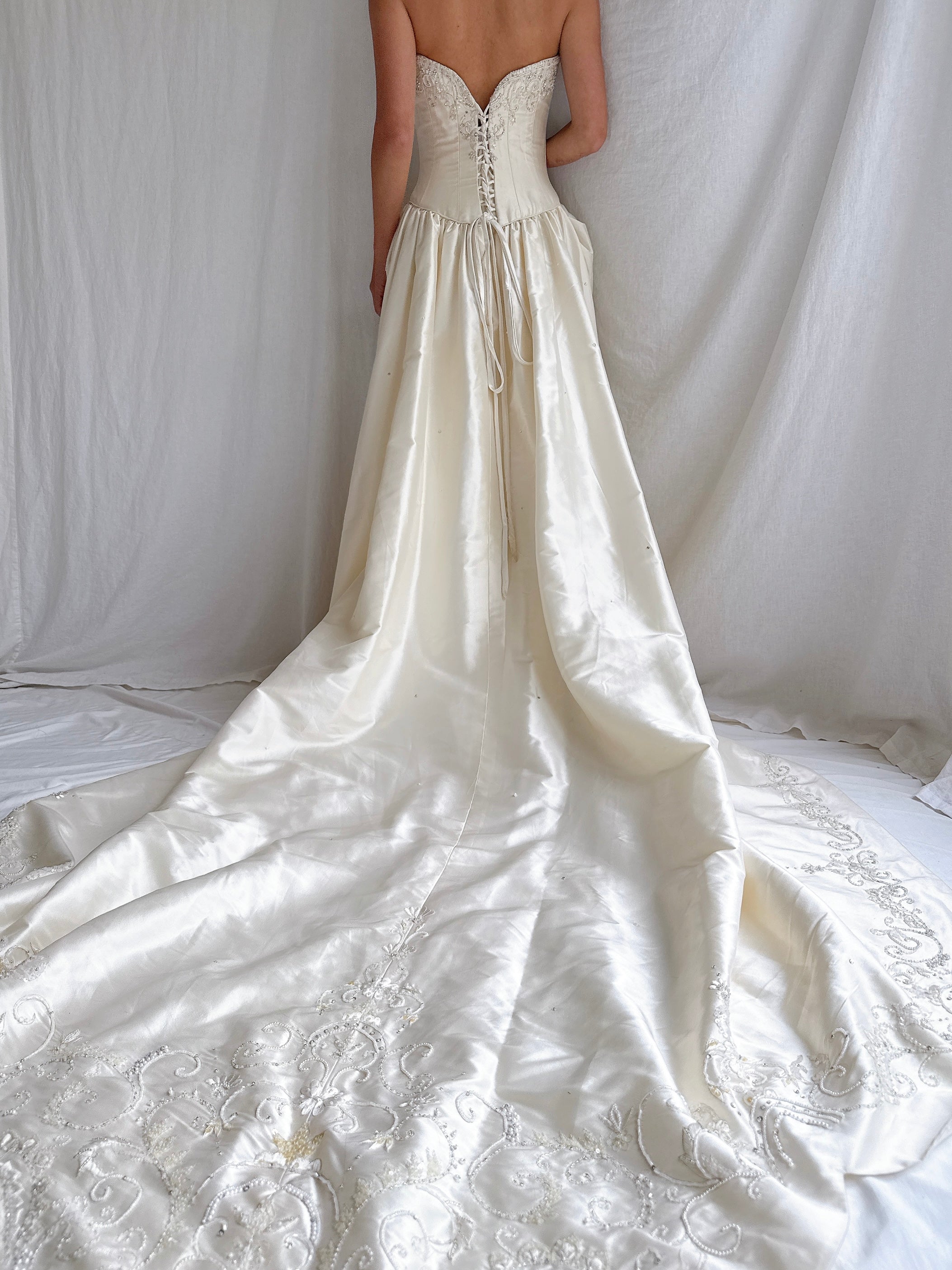 1990s Silk Corset Gown - S-M/4-8