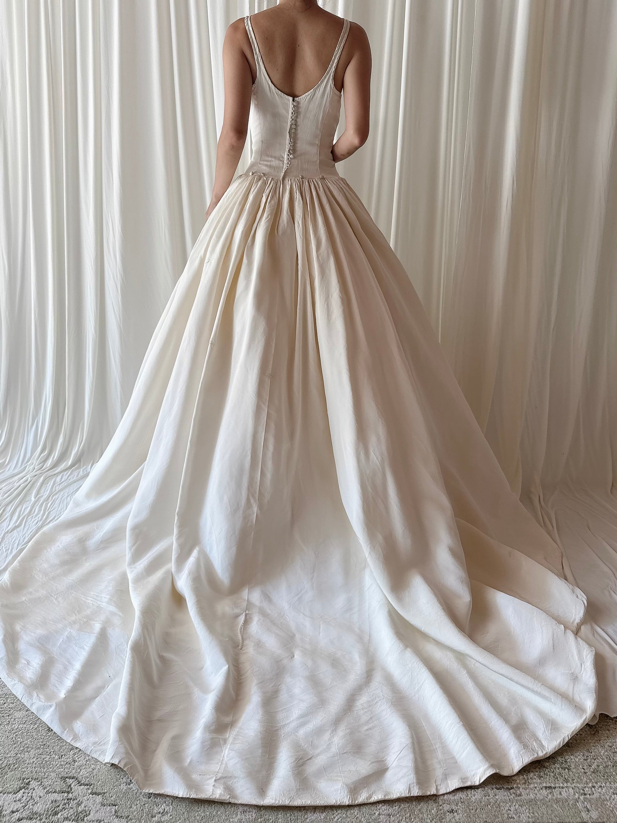 90s Amsale Taffeta Gown - S/4