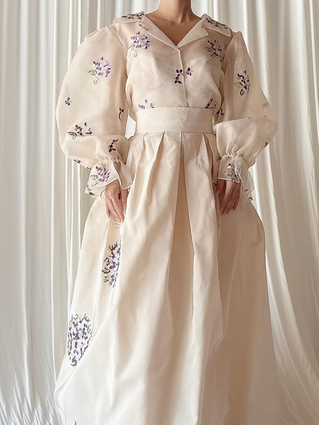 Vintage Victor Costa Two Piece Taffeta Ensemble - L