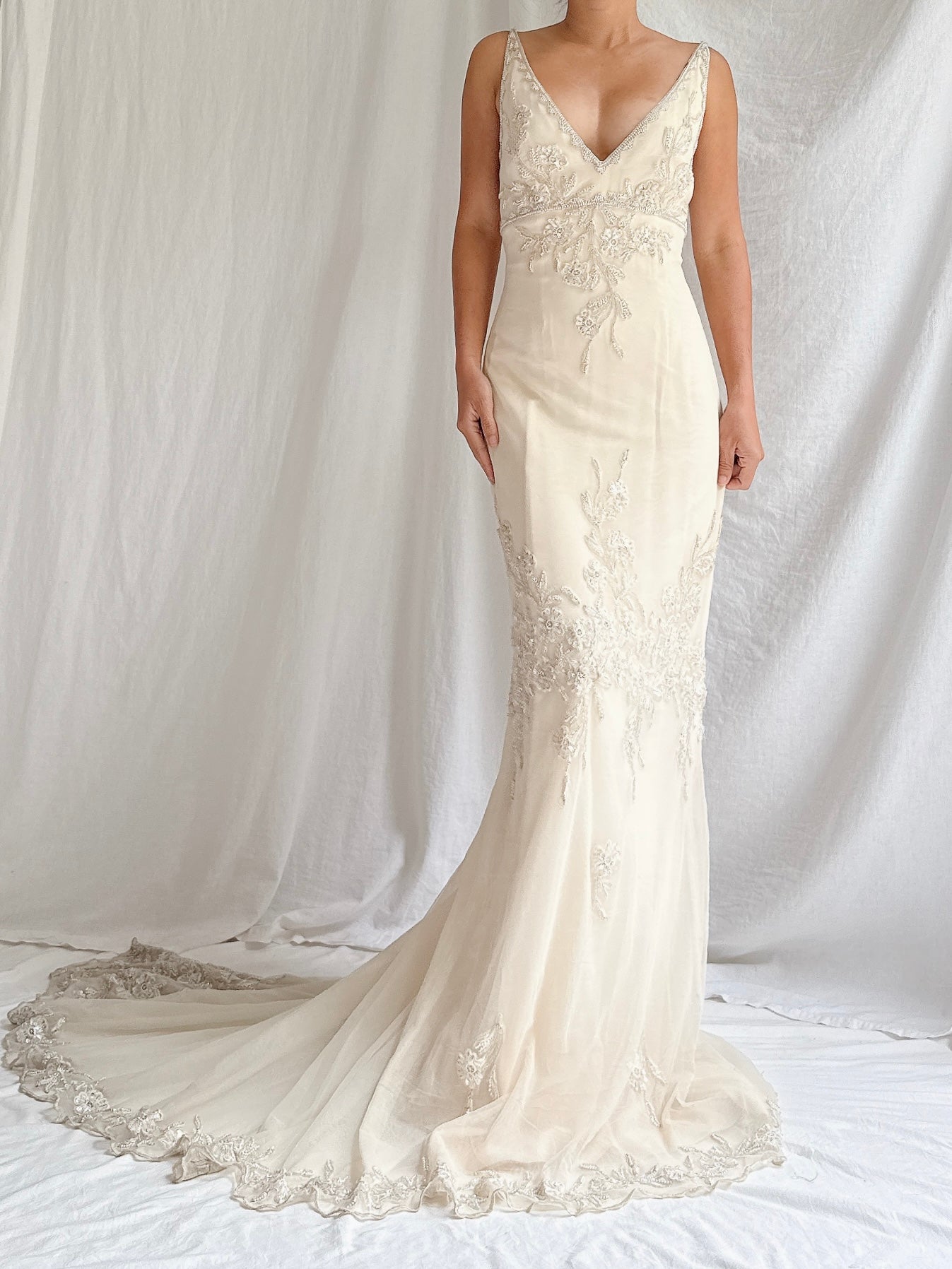 Vintage Liancarlo Couture Silk and Tulle Gown - M/6