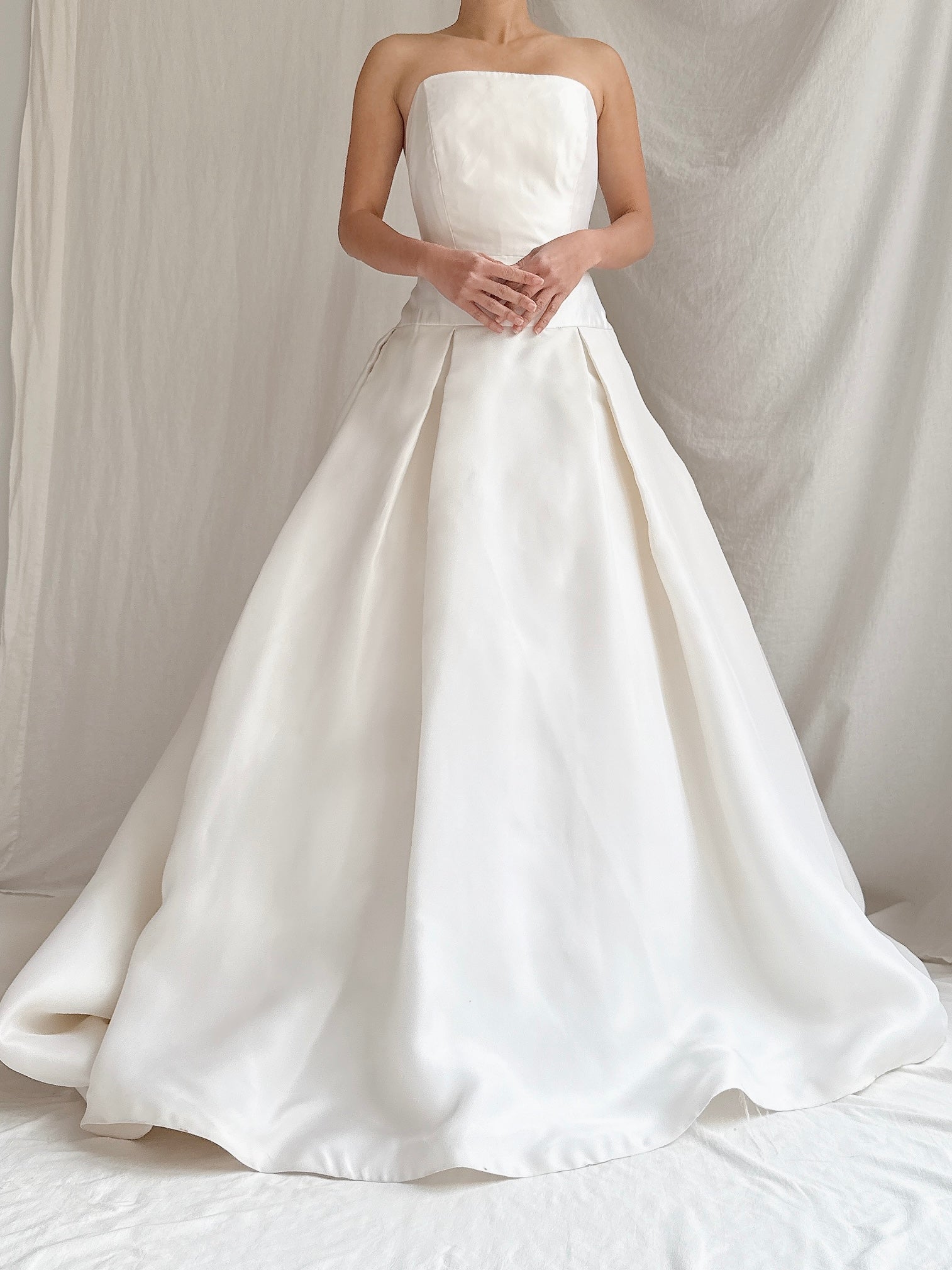 1990s Lazaro Mikado Silk Gown - S/6