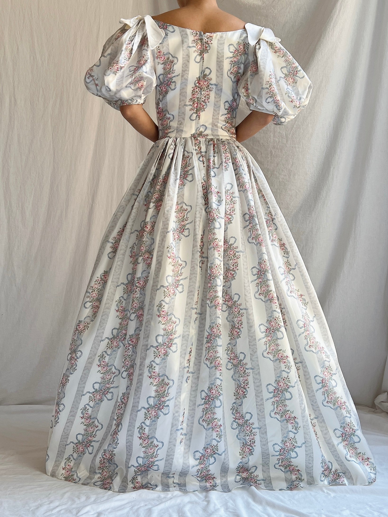 Gunne Sax Floral Puff Sleeve Gown - XS/5