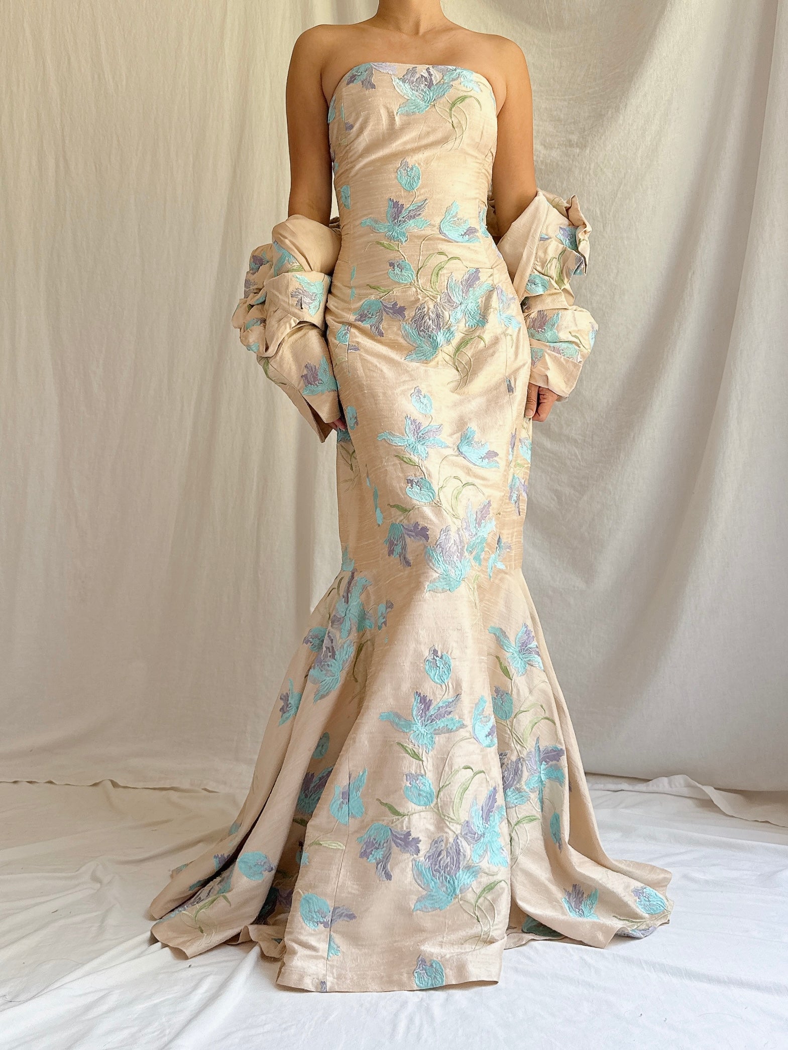 Vintage Silk Paule Vasseur 2-Piece Set - M