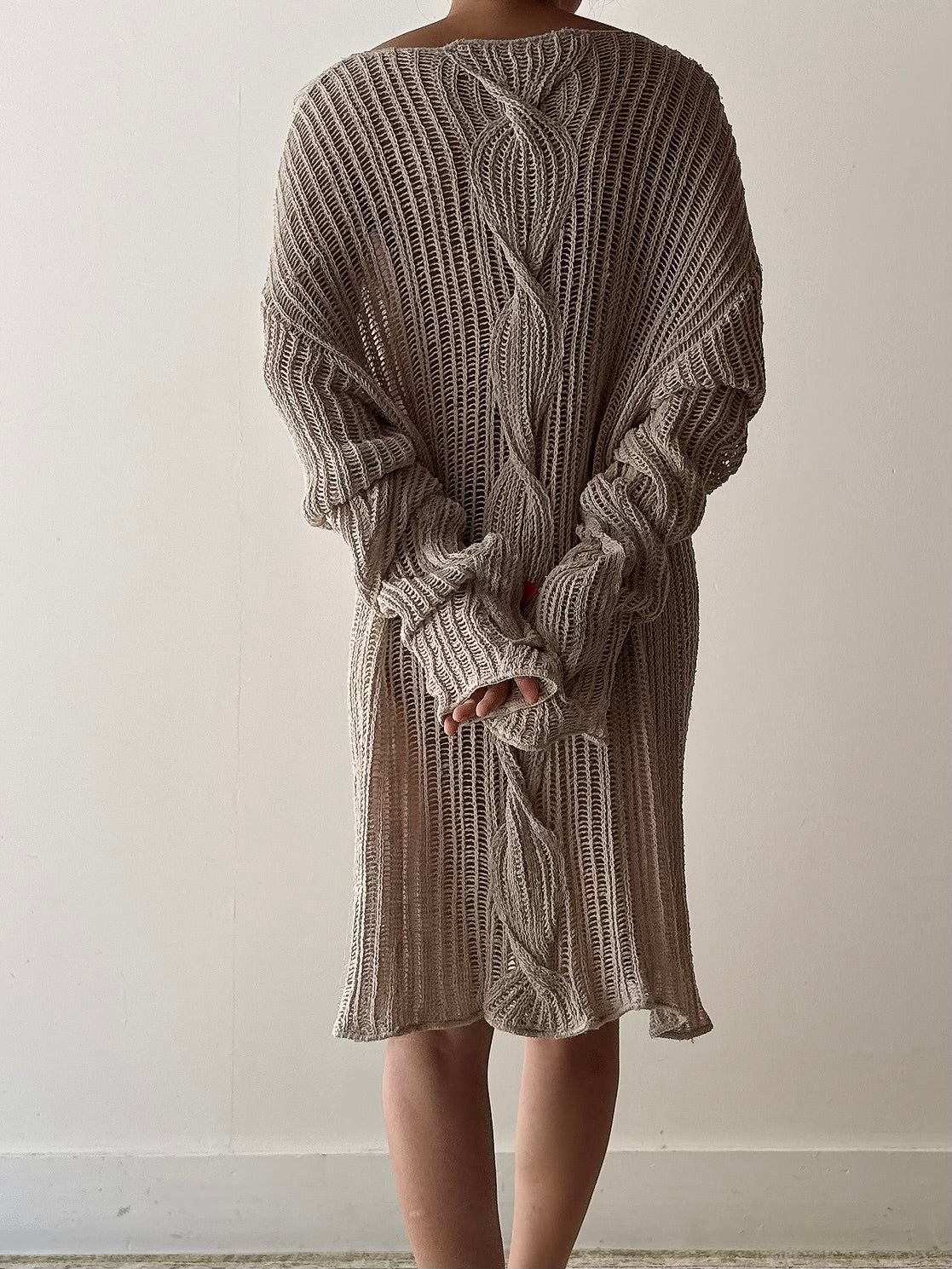 Vintage Katt Tilley Beige Tunic Sweater  M/L
