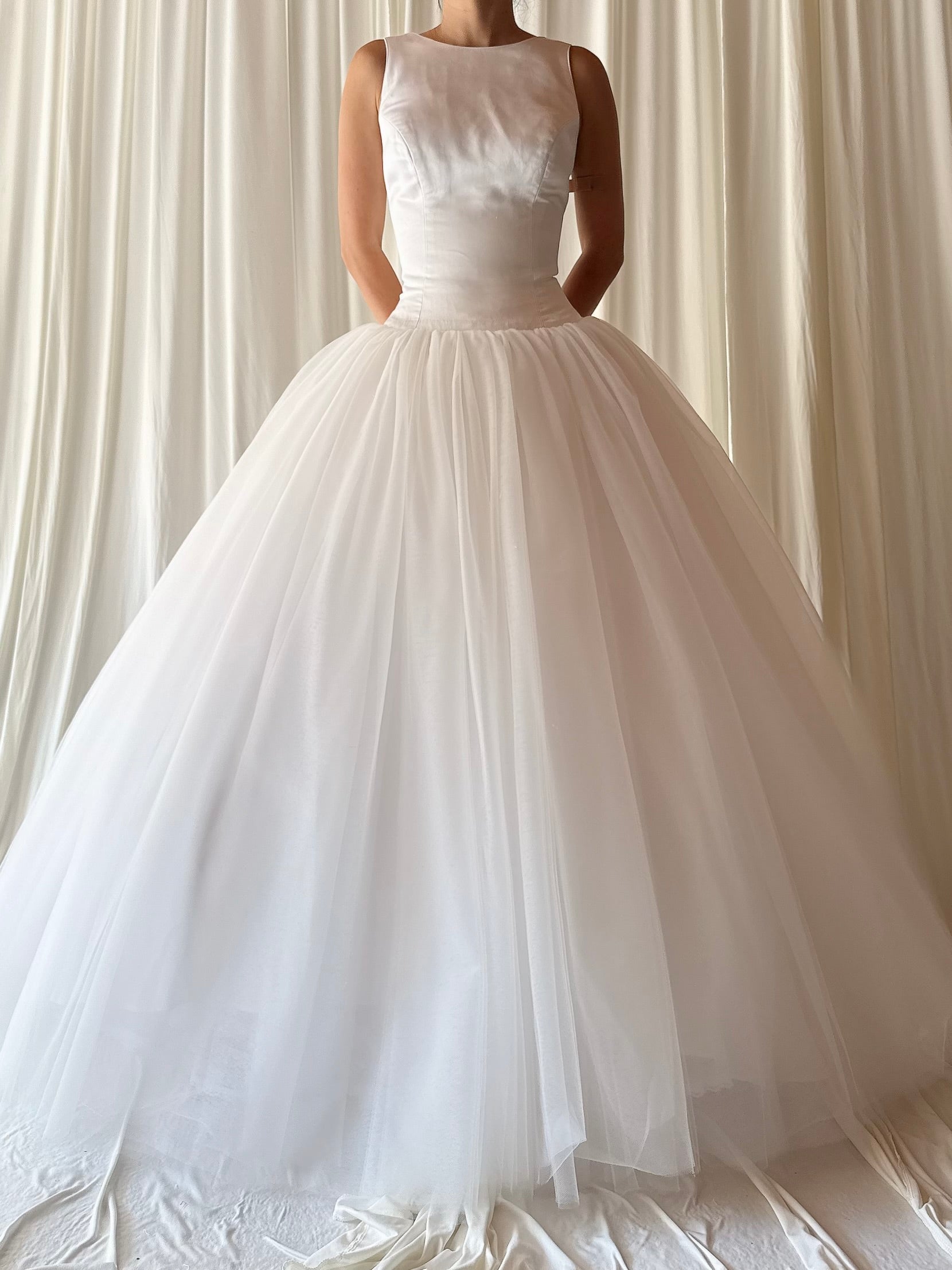 1990s Silk and Tulle Gown - S/M