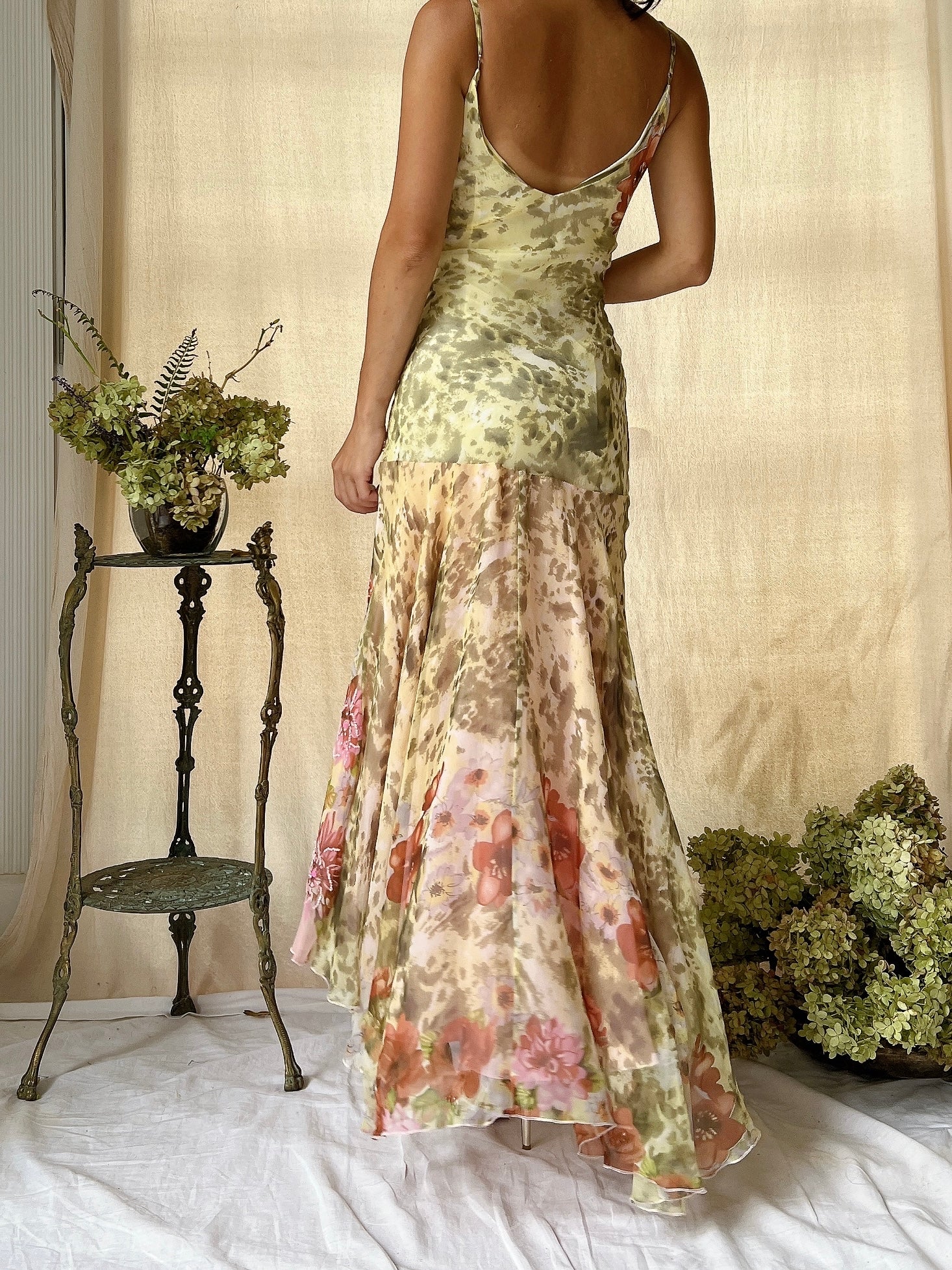 Y2K Pink Silk Hi-Low Floral Dress - M | G O S S A M E R Y2K Pink Silk Hi-Low Floral Dress - M | G O S S A M E R