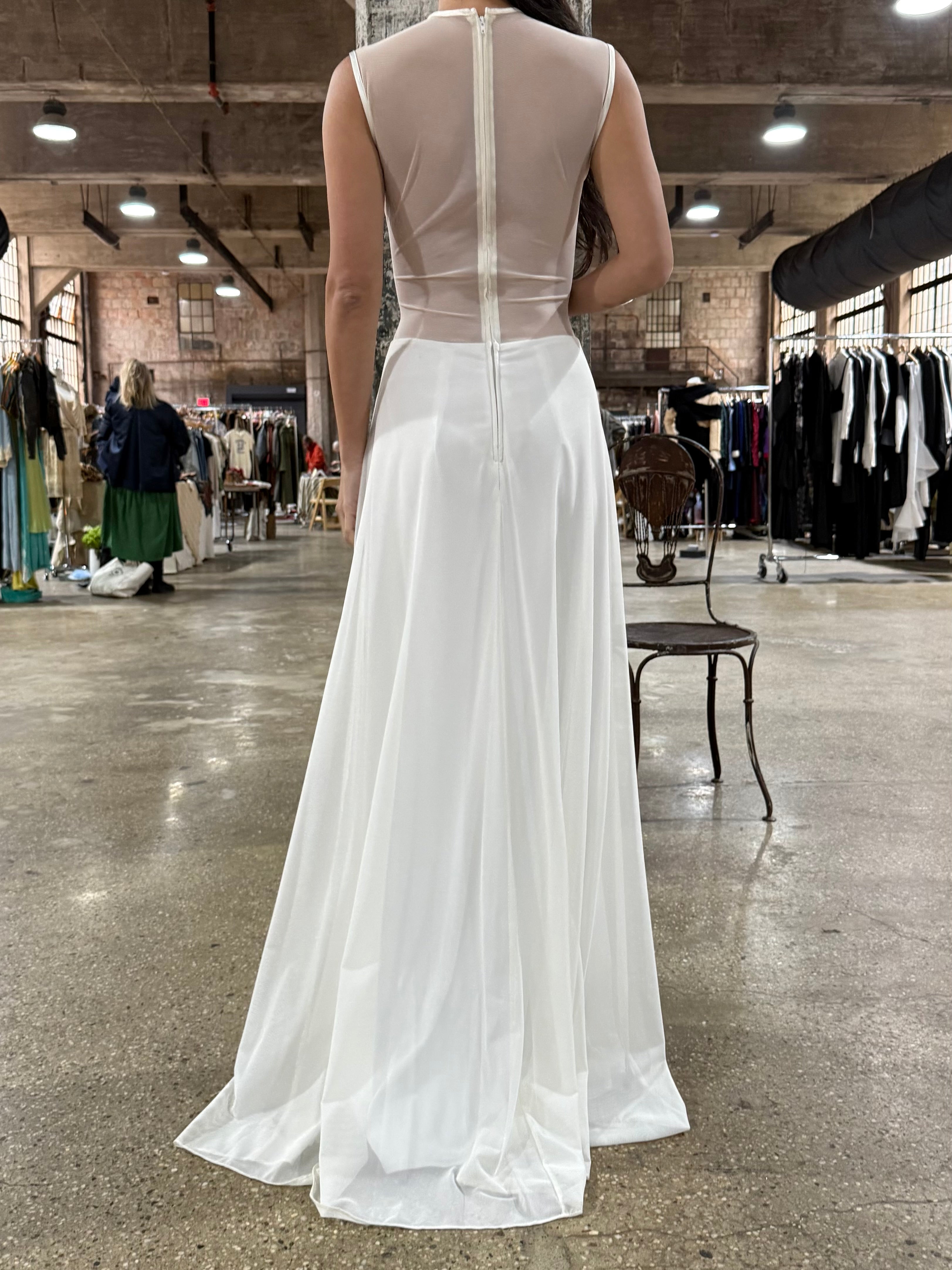 Vintage Illusion Jersey Gown - M