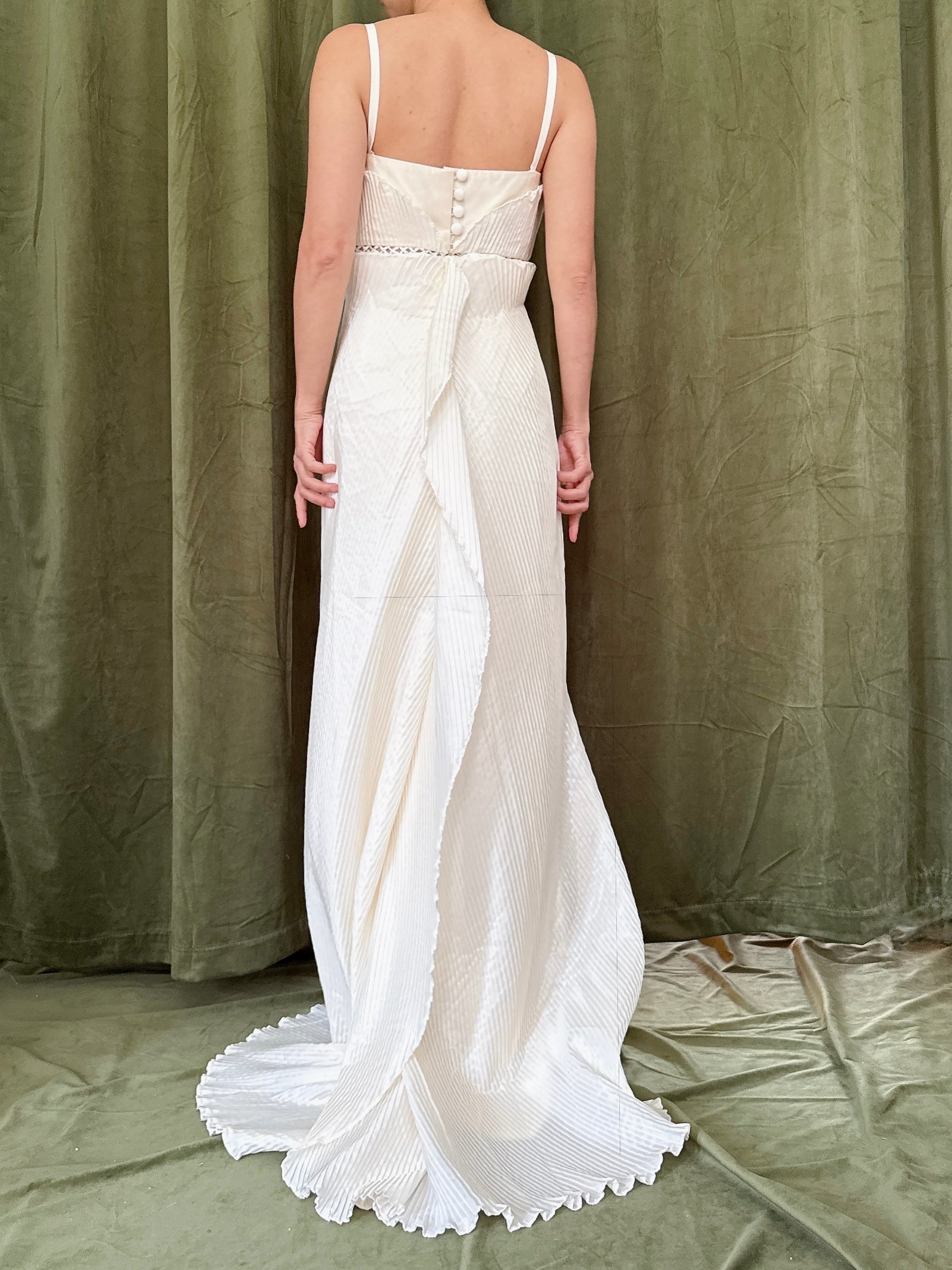 Vintage Suzanne Ermann Silk Taffeta Dress - FR 40