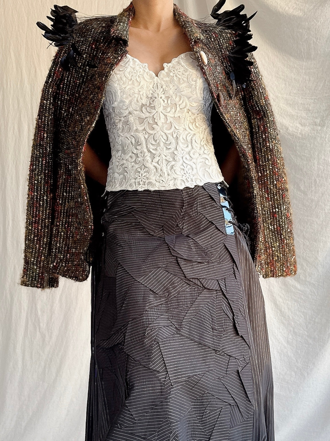 Vintage Baelo Claudia Tweed Jacket - M