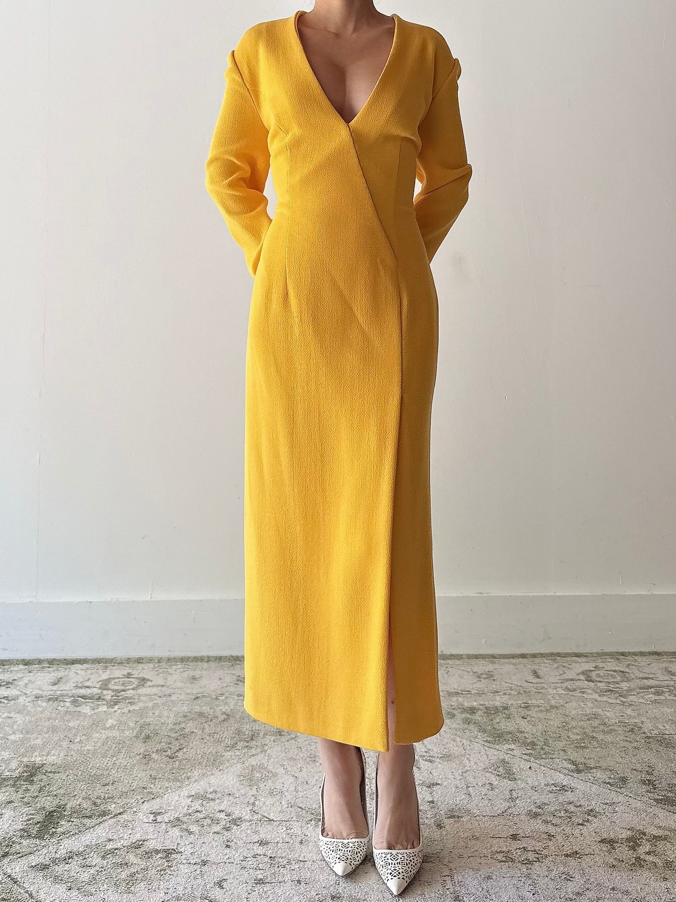Vintage Gai Mattiolo Yellow Dress - IT44