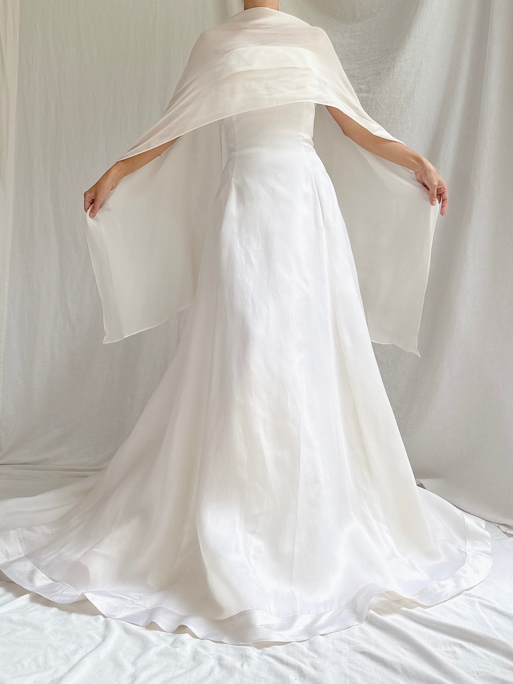 Vintage Angelina Bridal Couture Silk Organza Gown - M/10