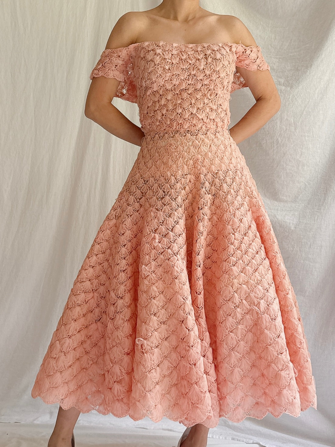 1950s Silk Ribbon Woven Dress - S | G O S S A M E R 1950s Silk Ribbon Woven Dress - S | G O S S A M E R