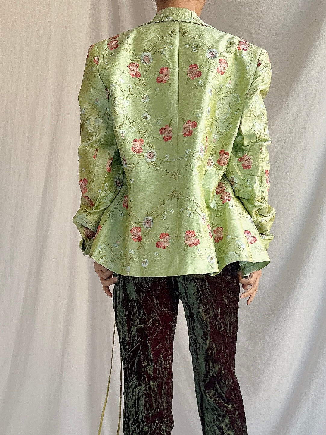Vintage Silk Embroidered Jacket - M