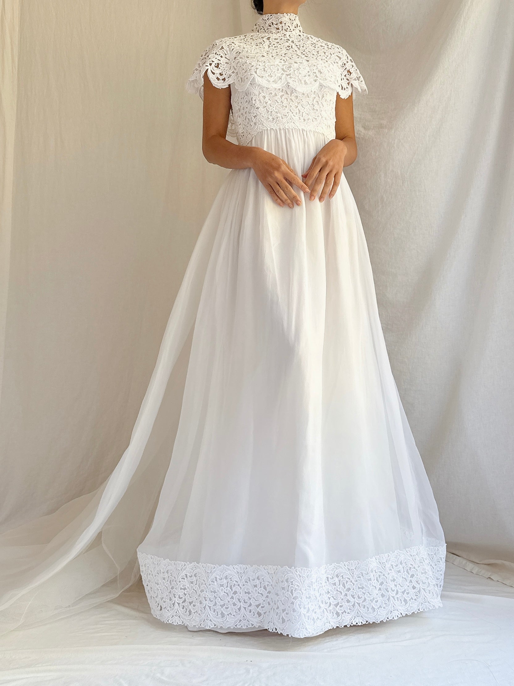 1960s Silk Organza 2-Piece Gown - XS