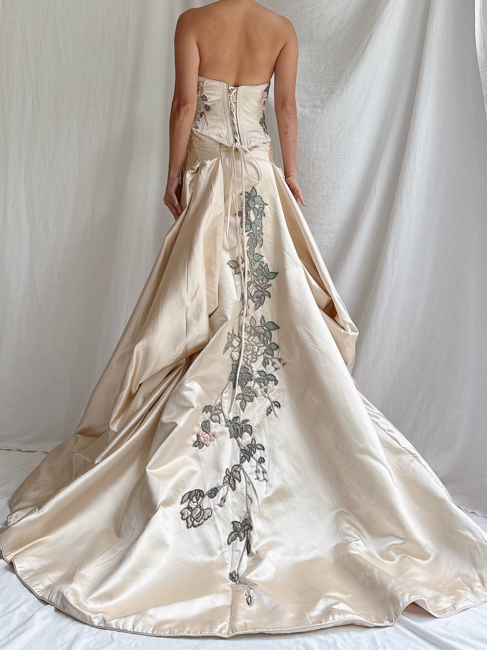 RESERVED 1990s Eavis & Brown Couture Silk Embroidered 3-Piece Set - M/L UK 14