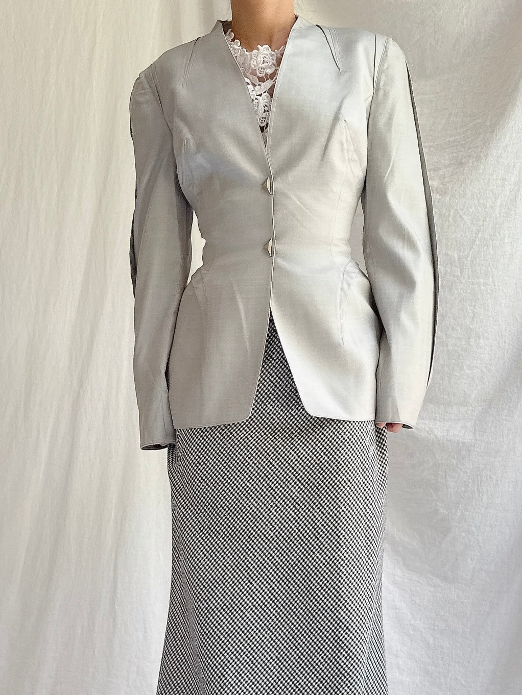 Vintage Thierry Mugler Silk Blazer (As-is) - FR 38