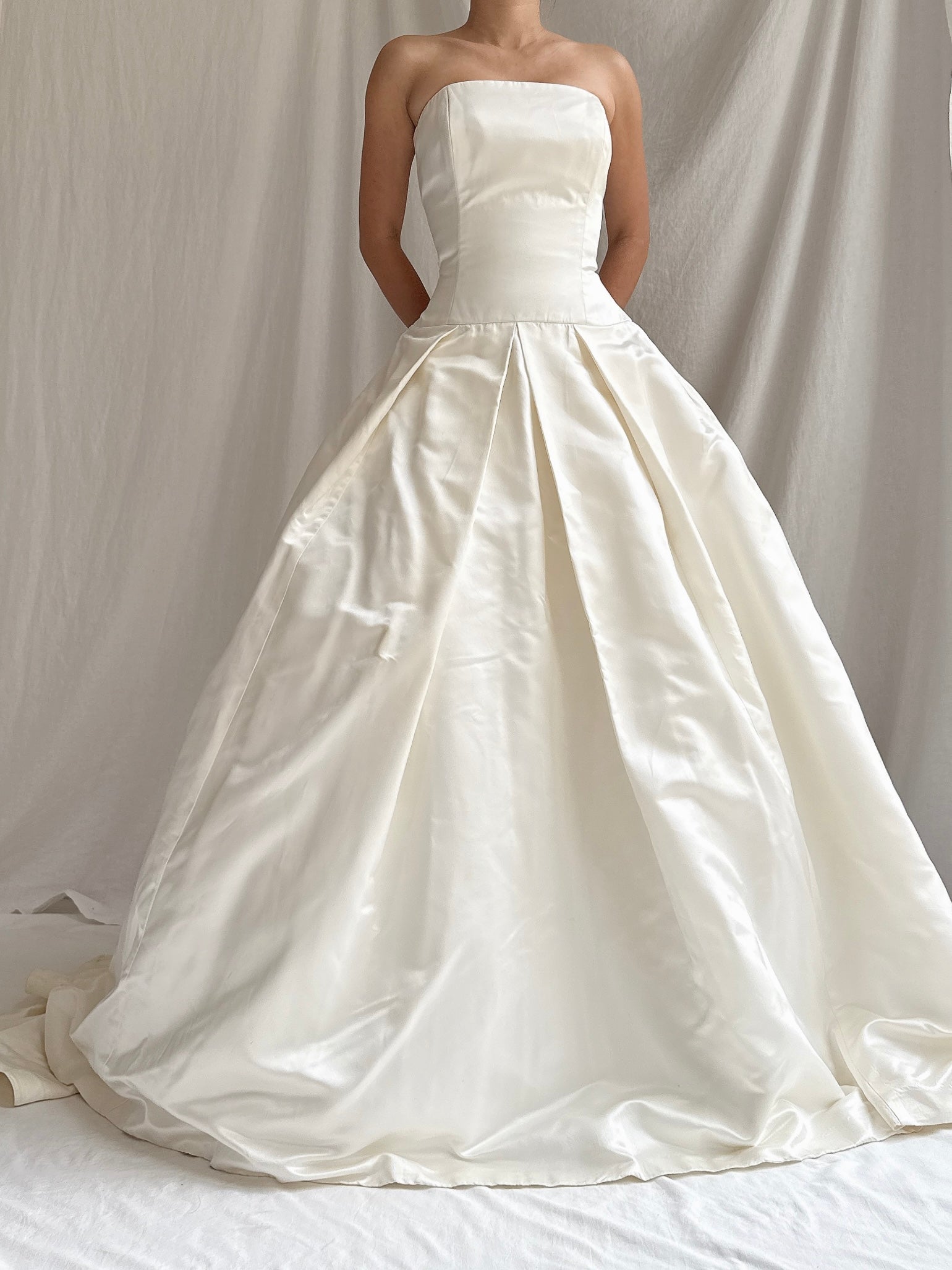 Vintage Amsale Silk Strapless Gown - S/M 6