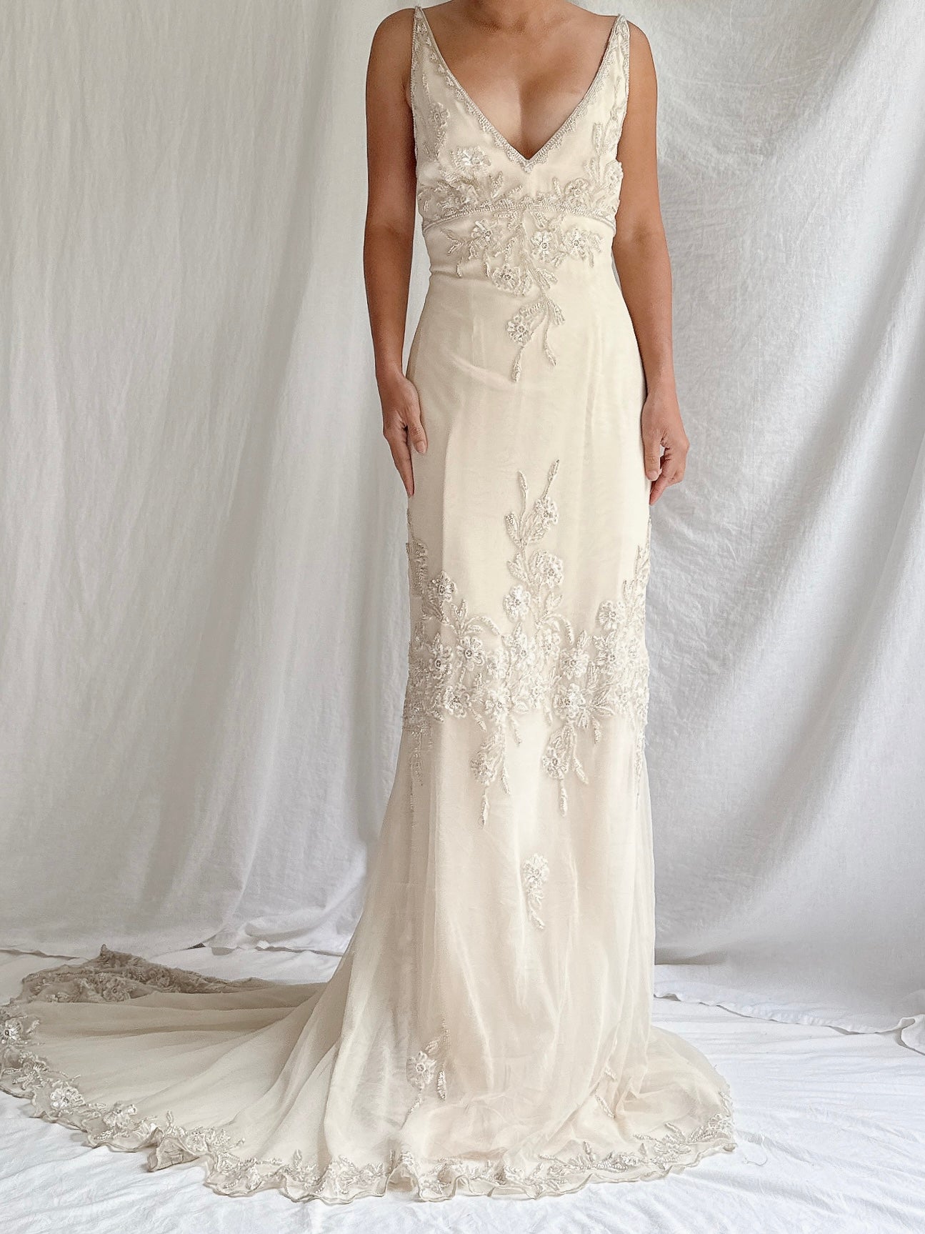 Vintage Liancarlo Couture Silk and Tulle Gown - M/6