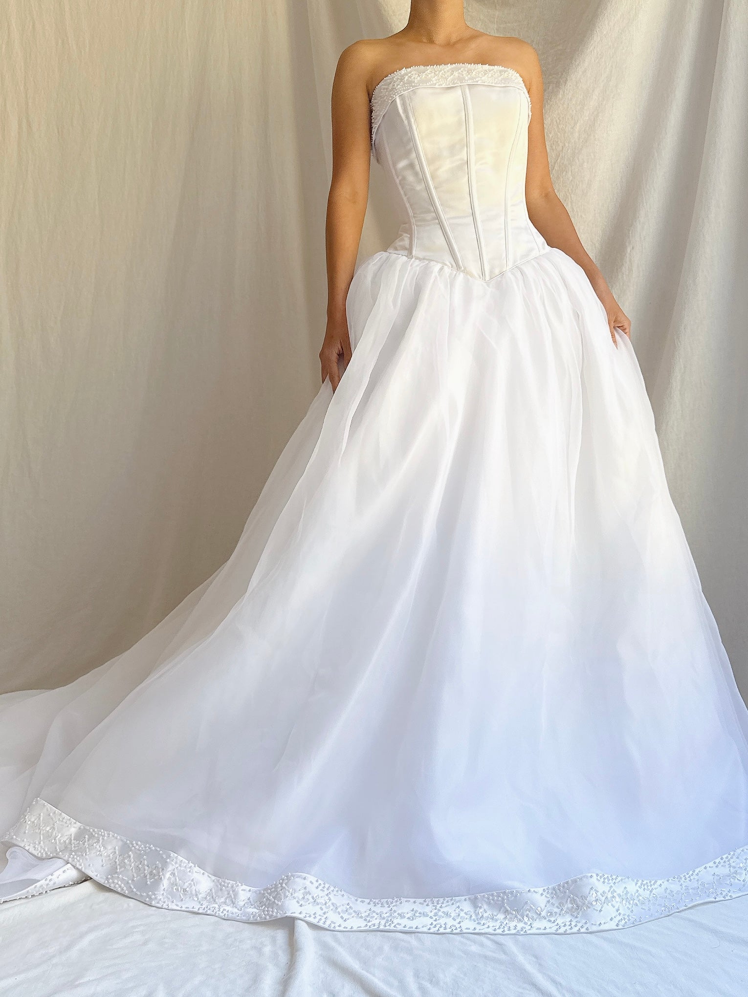 Vintage Strapless Dress - S