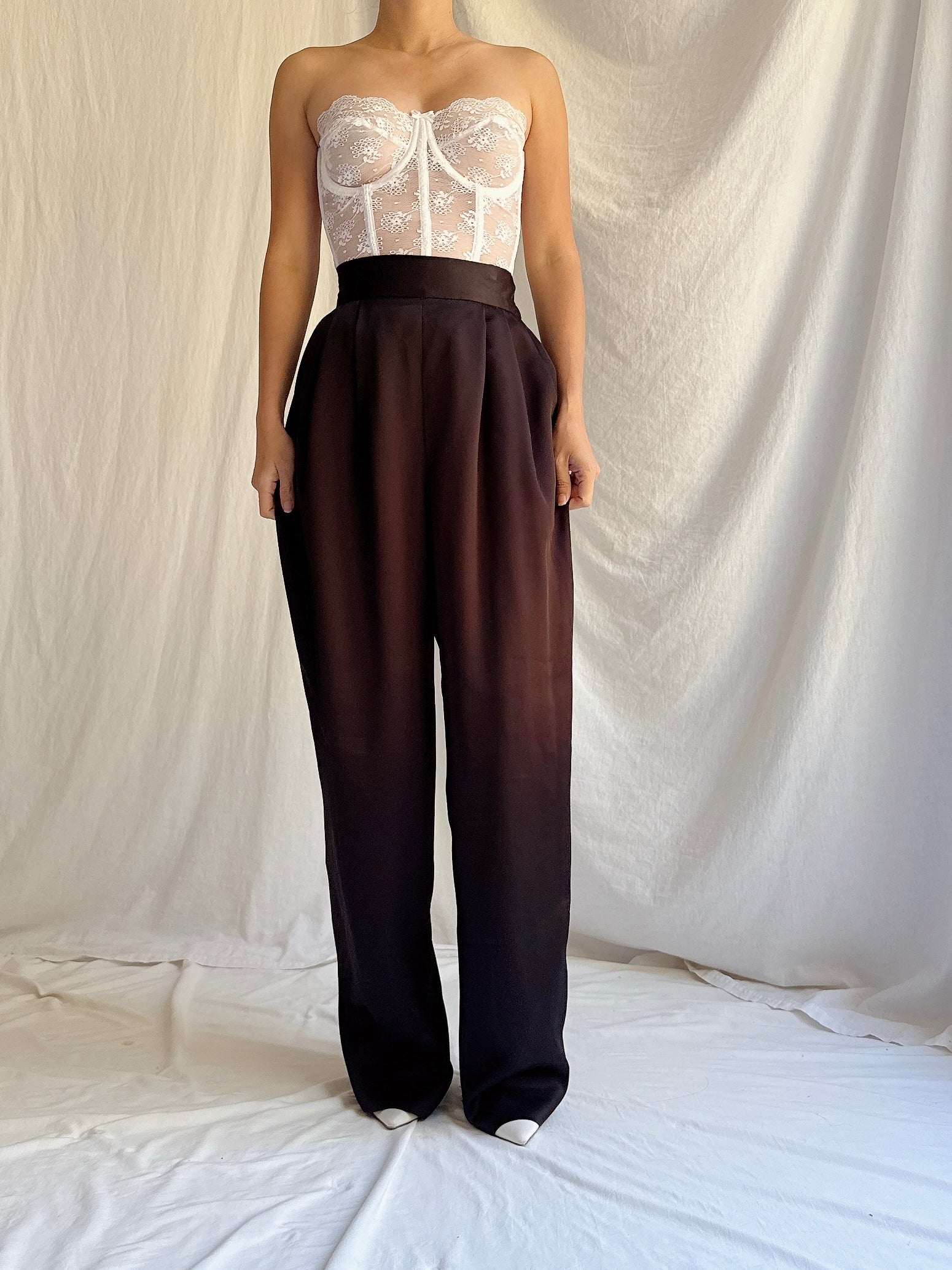 Vintage Black Trousers - S/4