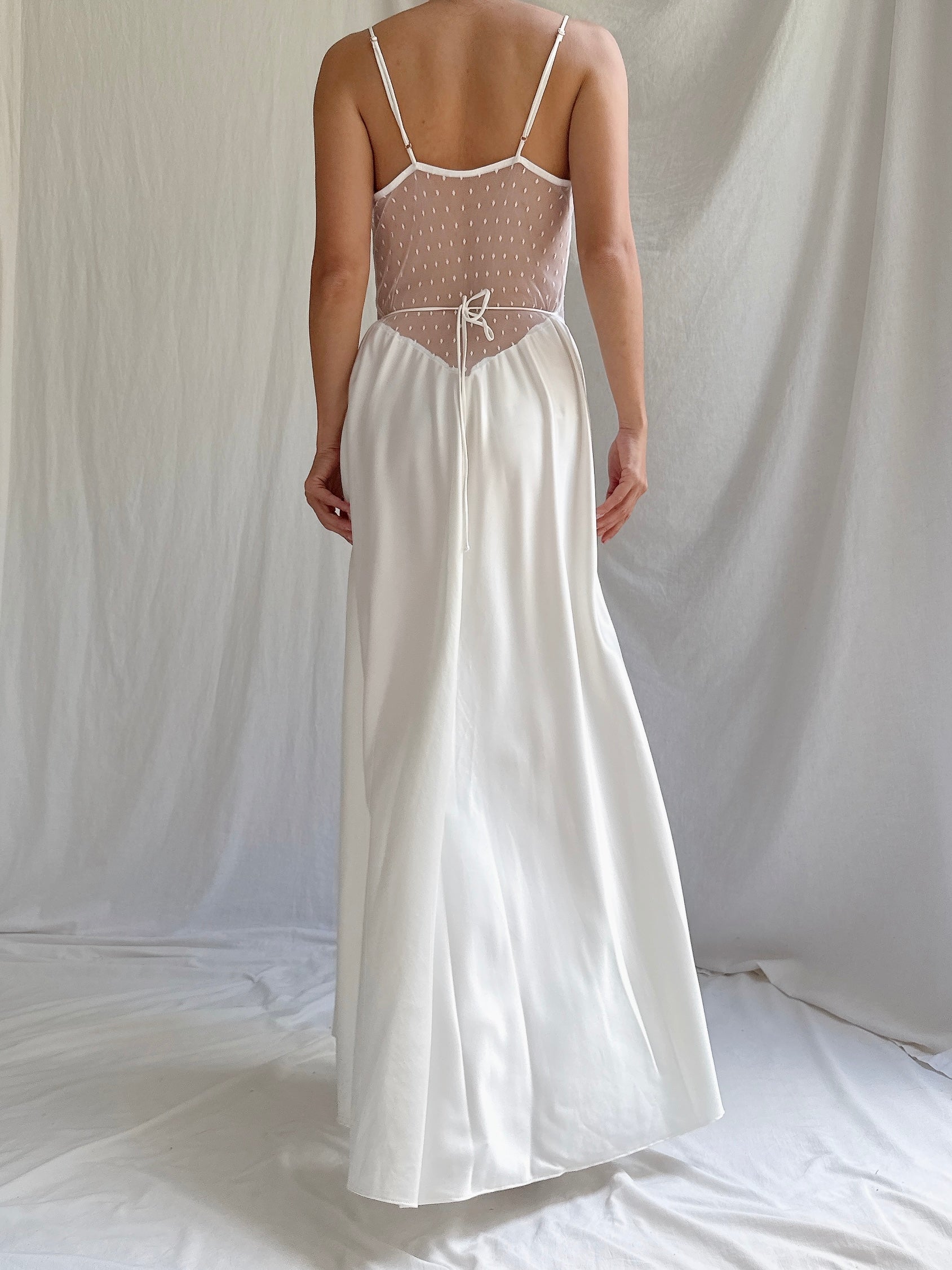 Vintage Sheer Midi Slip Dress - S/M